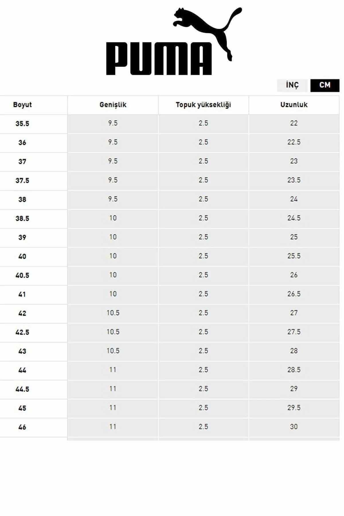 Puma kids deals sizes