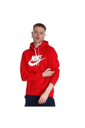 Nike sportswear club fleece hoodie red 2025