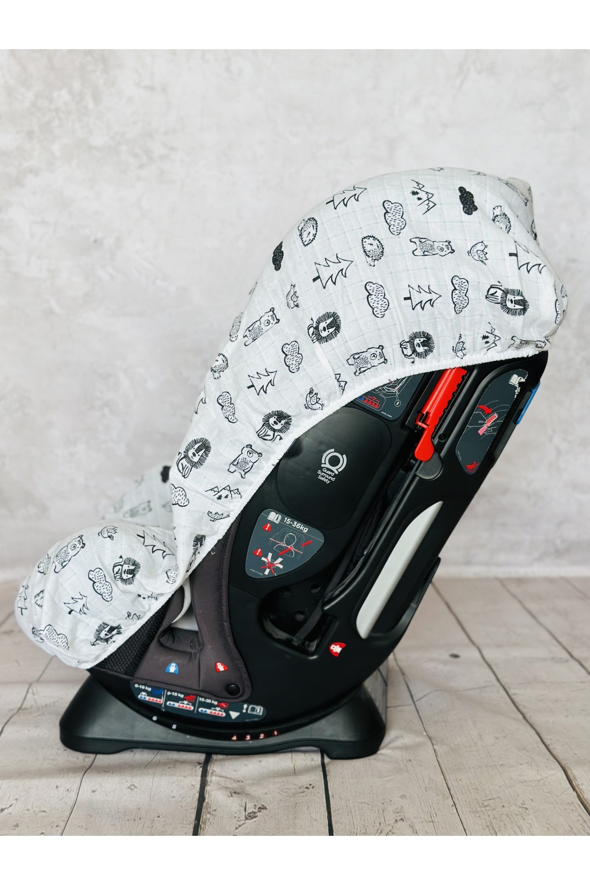 JUNİPERUS Bebek Müslin Oto Koltuk Puset Kılıfı Lastikli fotoğrafı 2 (önizleme)