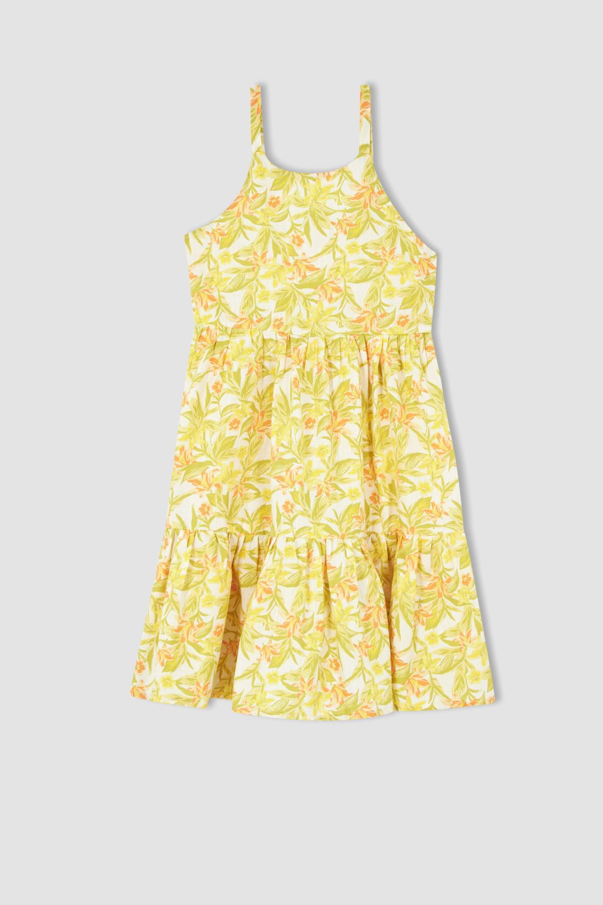 لباس مجلسی دخترانه زرد دفکتوDefacto | W8298A622SP اورجینال - تصویر 7