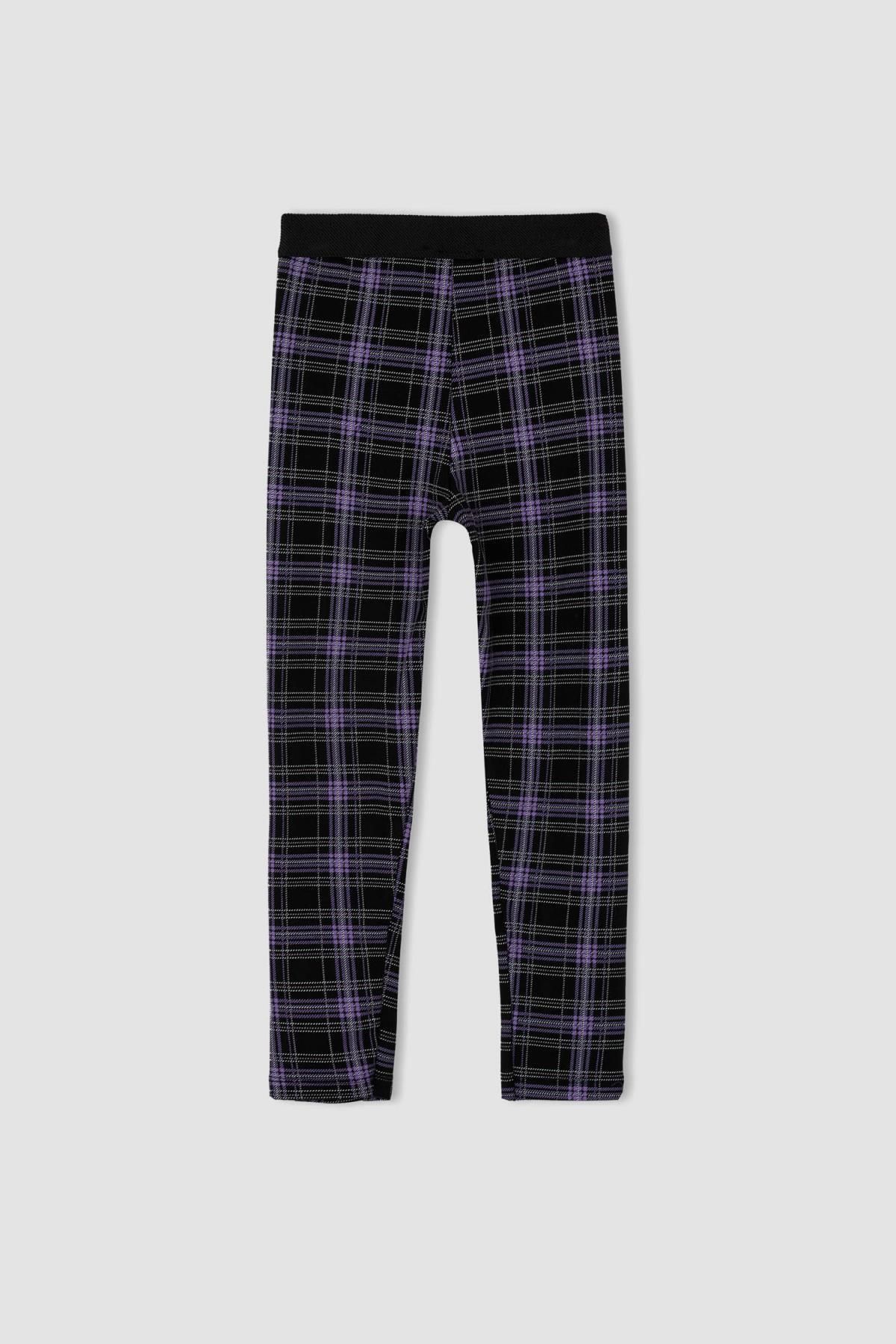 DeFacto-Girl's Checkered Long Tights 8