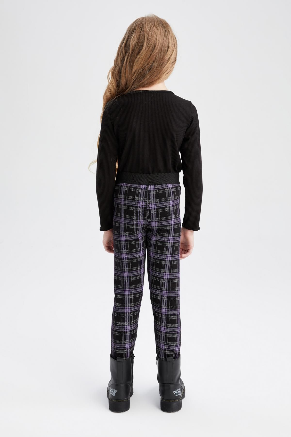 DeFacto-Girl's Checkered Long Tights 4