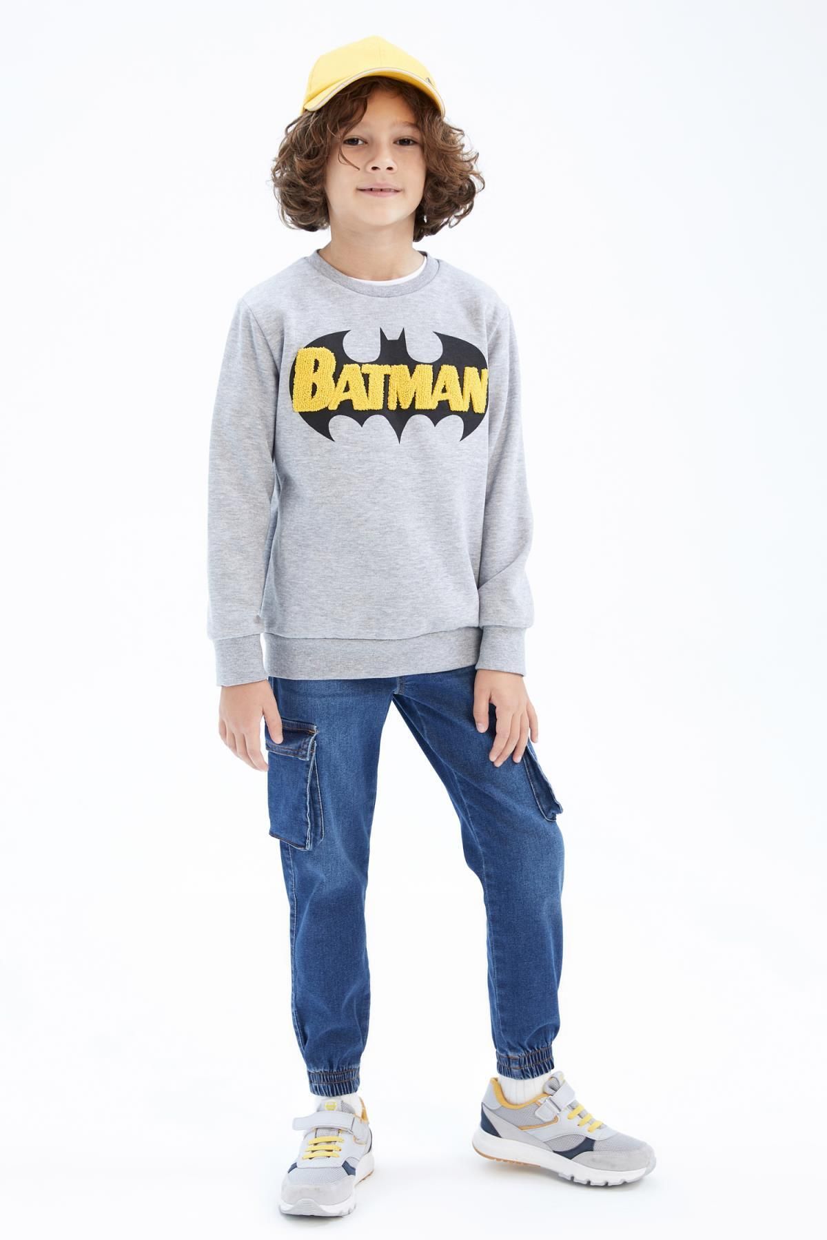 Defacto Boy Batman Crew Neck Sweatshirt Trendyol
