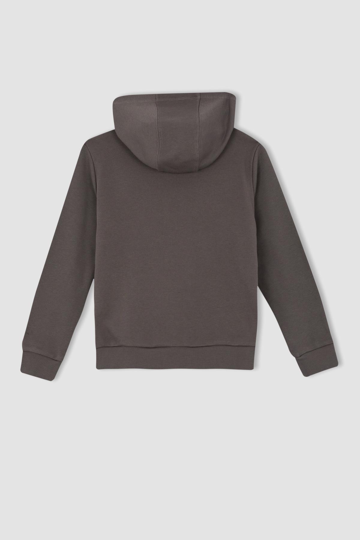 سویشرت پسرانه خاکستری Defacto | Y5970A622AU اورجینال - تصویر 8