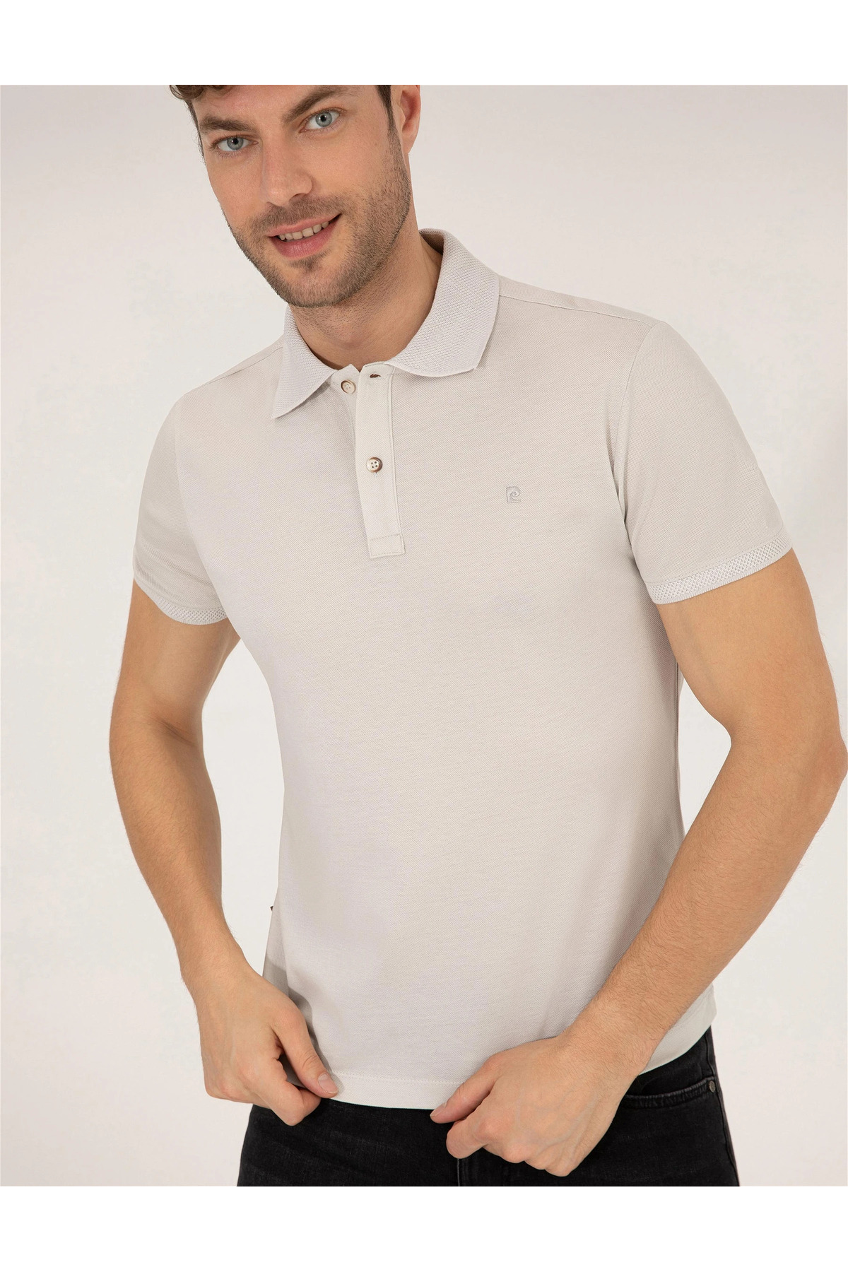 پولوشرت مردانه راسته آستین کوتاه | پیر کاردین Pierre Cardin 1567290T - تصویر 4