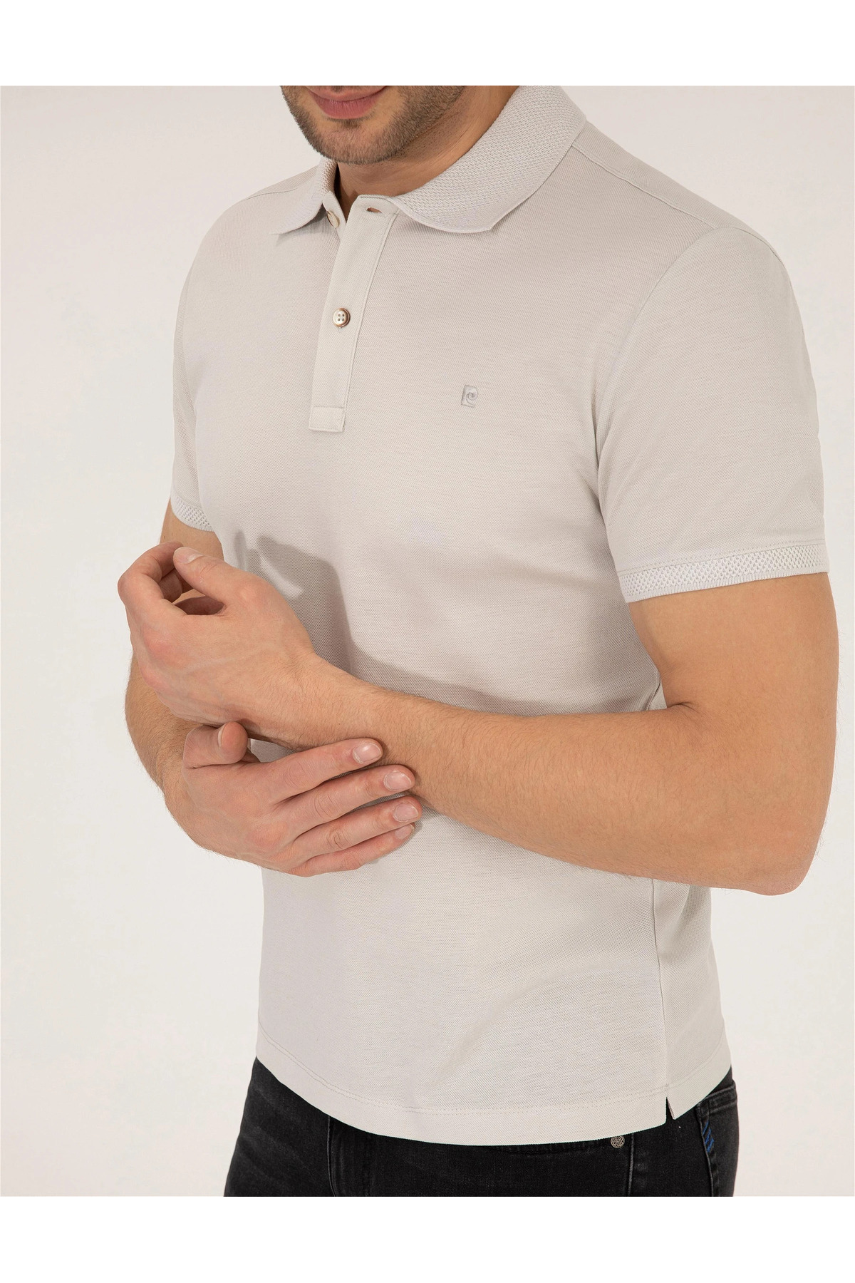 پولوشرت مردانه راسته آستین کوتاه | پیر کاردین Pierre Cardin 1567290T - تصویر 3