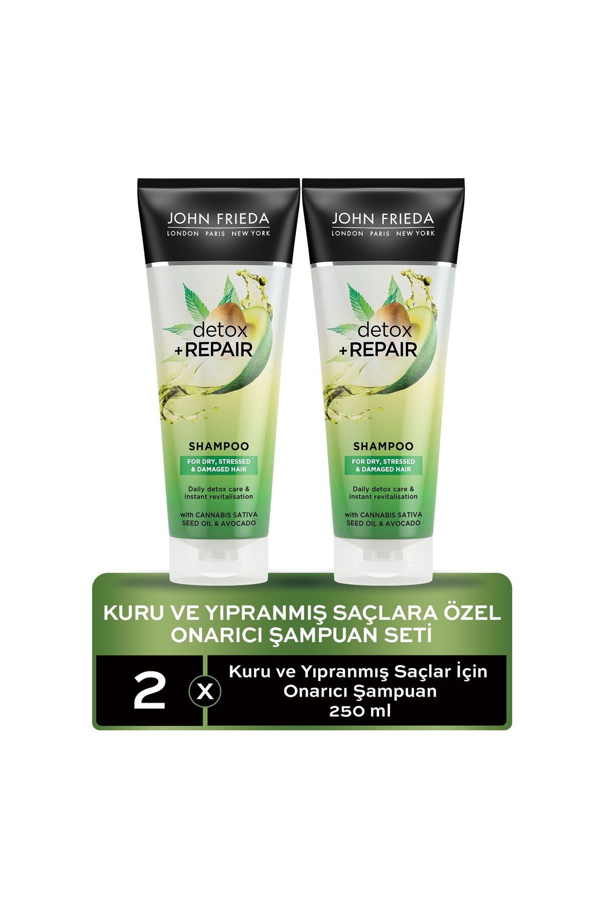 Kuru Ve Yıpranmış Saçlar Için Onarıcı Şampuan 2'li Set