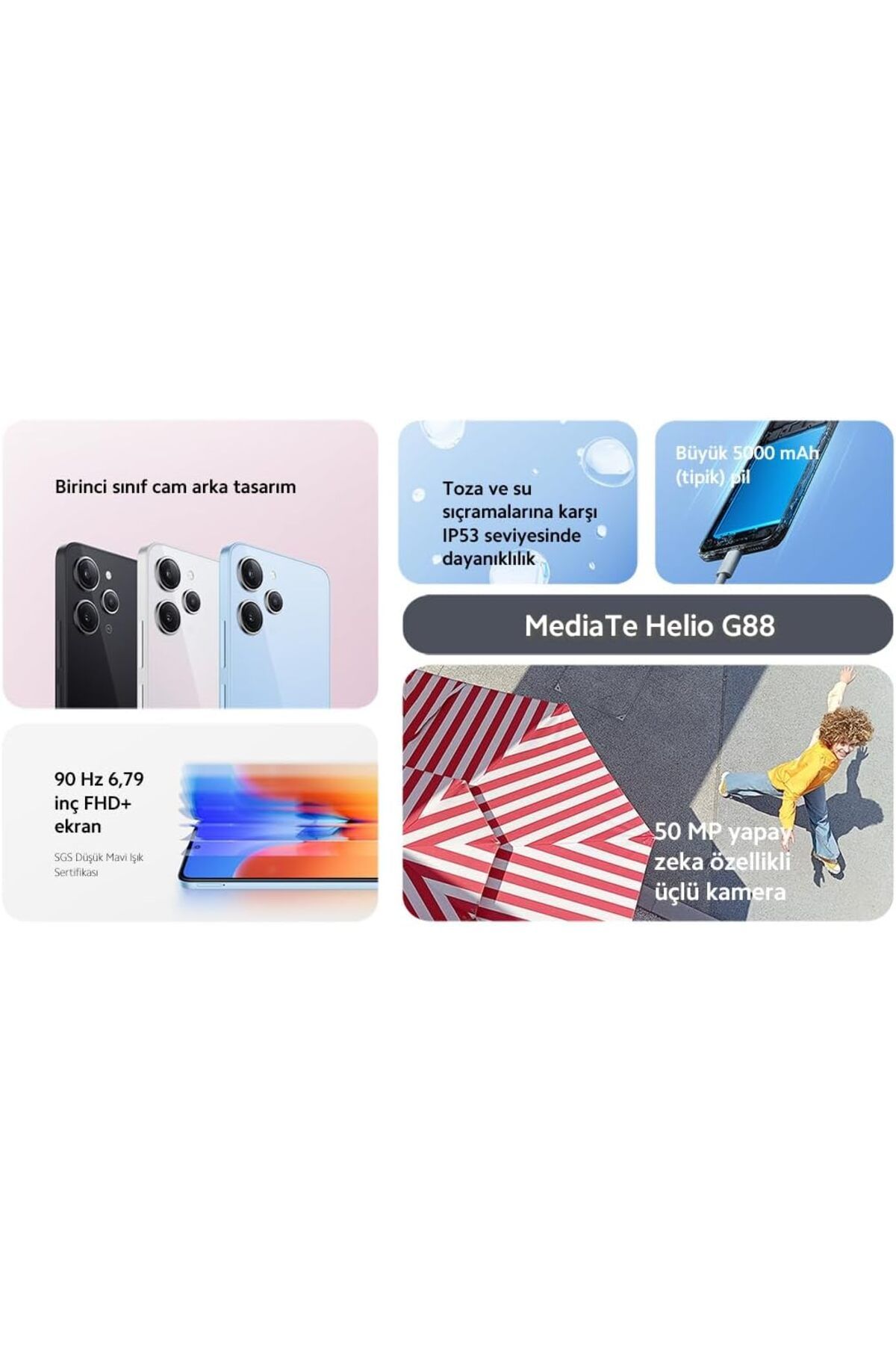 Xiaomi Redmi 12 128 GB 4 GB RAM Siyah Cep Telefonu ( Xiaomi Türkiye ...
