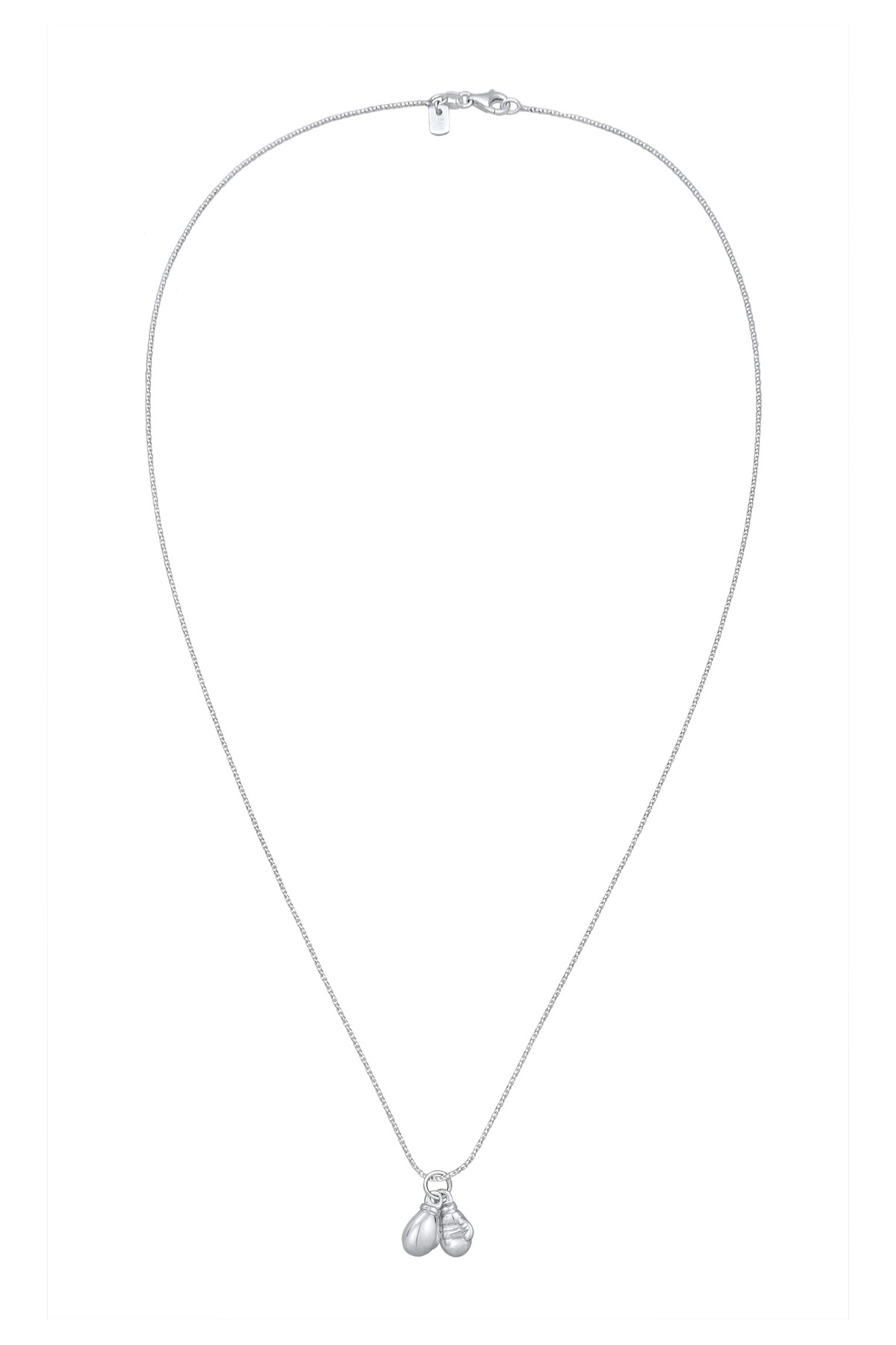 925 Modisch Kordelkette KUZZOI - Trendyol Stark Halskette Boxhandschuhe Silber