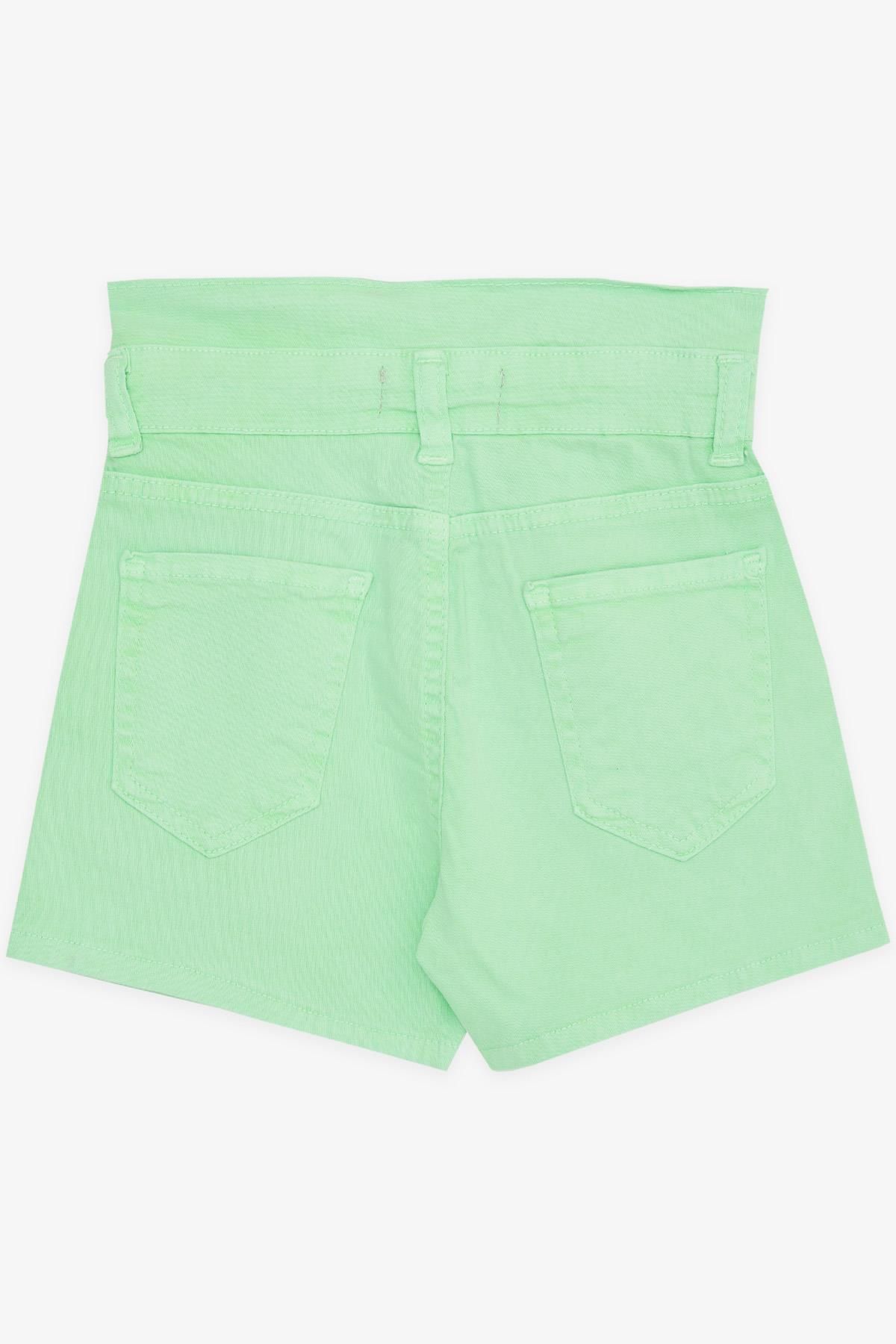 Breeze Girls Shorts Buttoned with Pockets Age 8 14 Neon Green