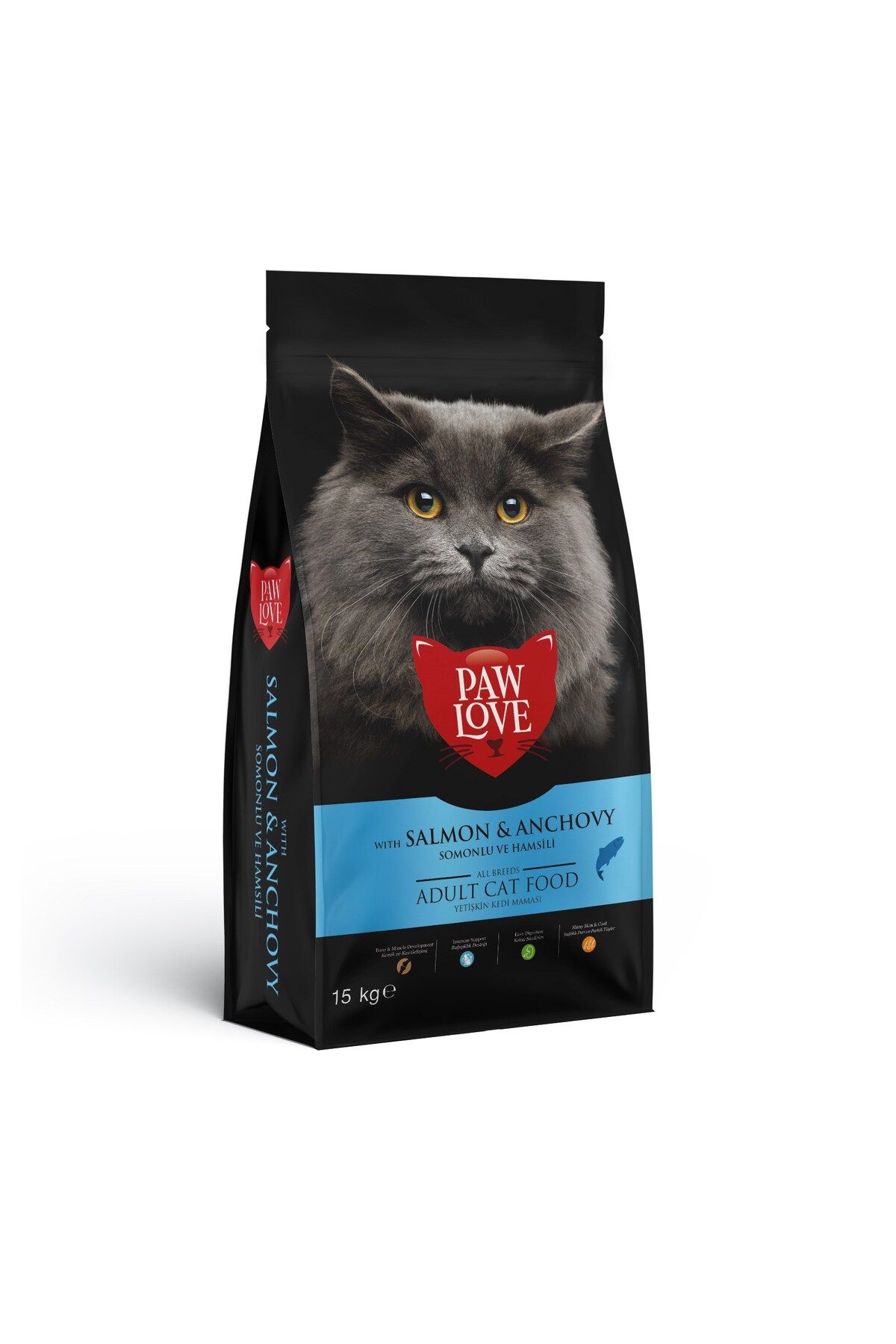 Kedi Maması Somonlu Ve Hamsili Yetişkin Kedi Maması 15 Kg