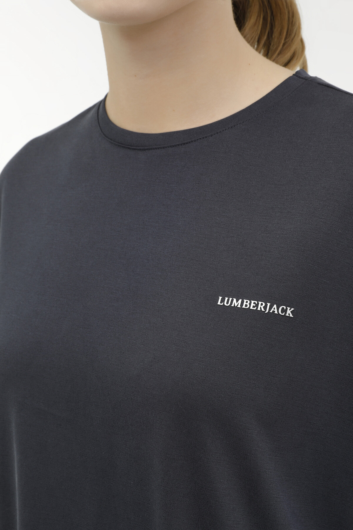 lumberjack WL AMBER 11CK900 3PR Siyah Kadın Kısa Kol T-Shirt görsel 4