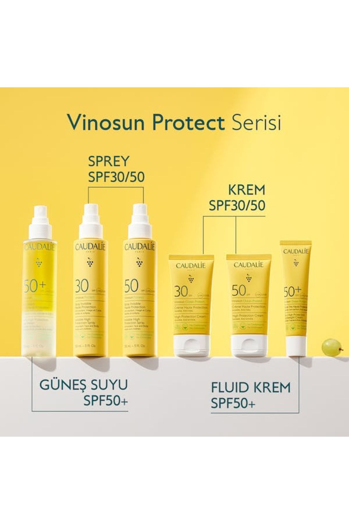 Caudalie کرم ضد آفتاب Vinosun Protect Spf 30 ضد آب 50 میل