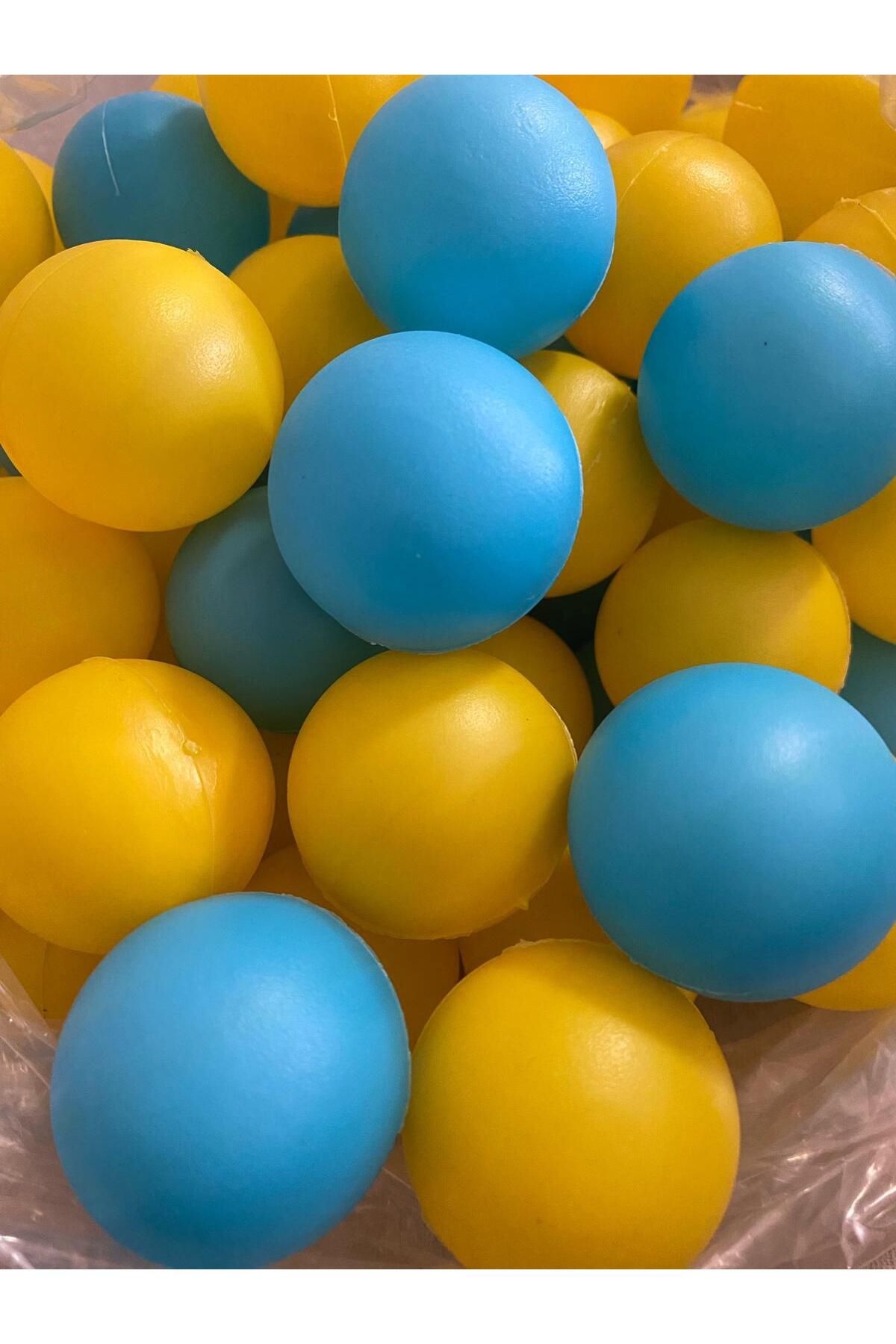 oyuncak sepetim 60 Adet Pinpon Topu SARI MAVİ