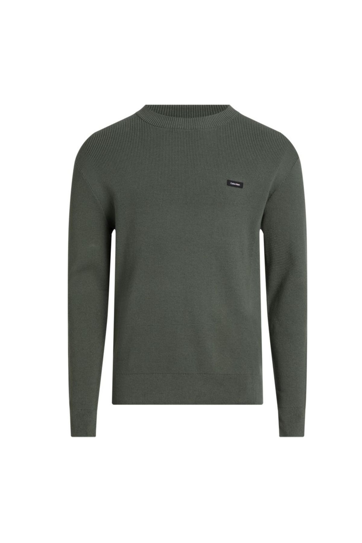 پلیور سبز مردانه یقه دوچرخه Slim Fit ژاکت K10K11947LE9 Calvin Klein