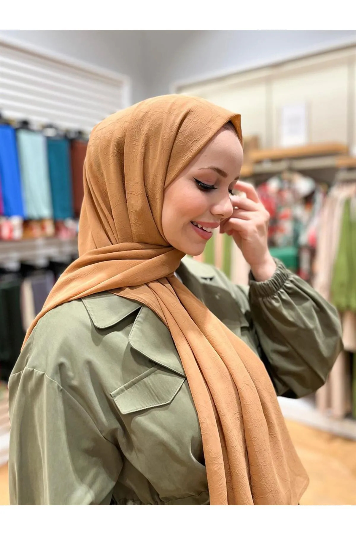 شال زنانه صورتی آرمینه | S00OA0444314 اورجینال - تصویر 3