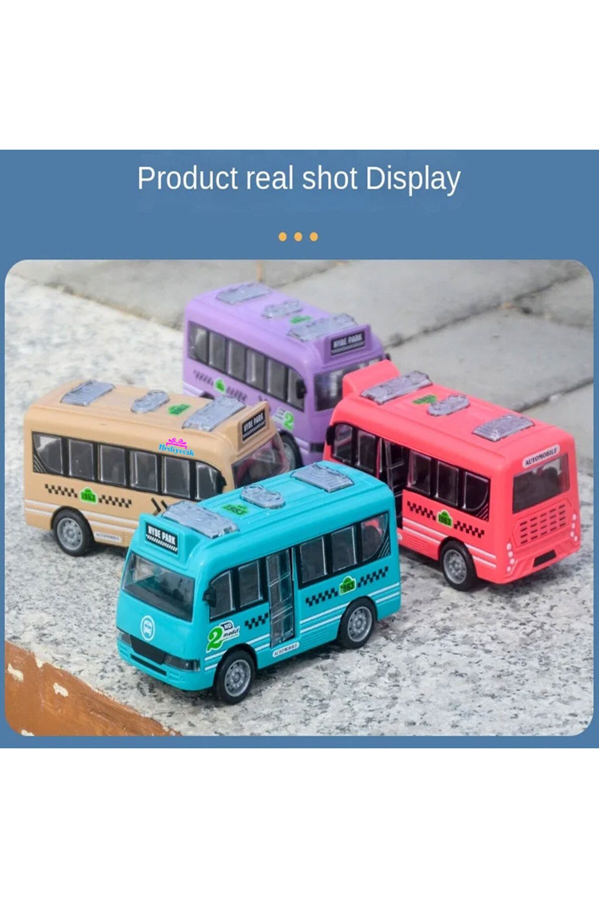 hediyecik-Frictional 4-Piece Toy Bus Set 12 cm 6