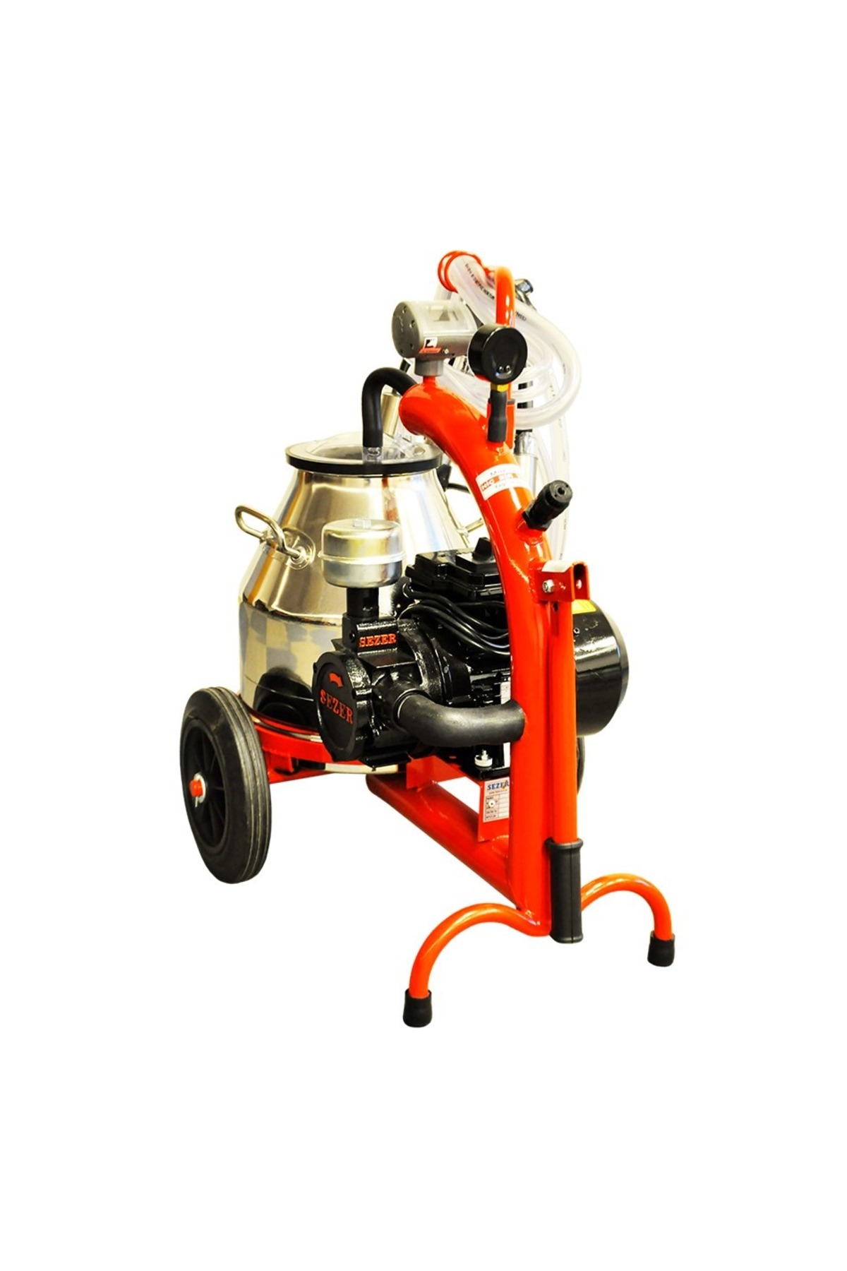 SEZER Mini-1 Paslanmaz Güğümlü Süt Sağım Makinesi 20 litre fotoğrafı 2 (önizleme)