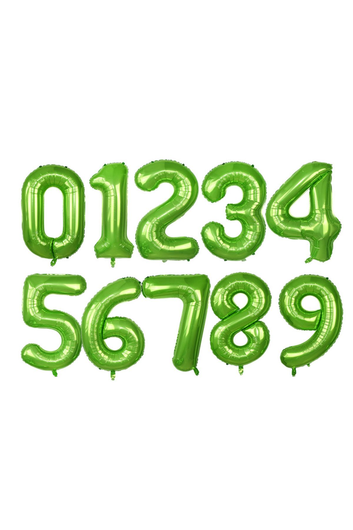 Green online number balloons