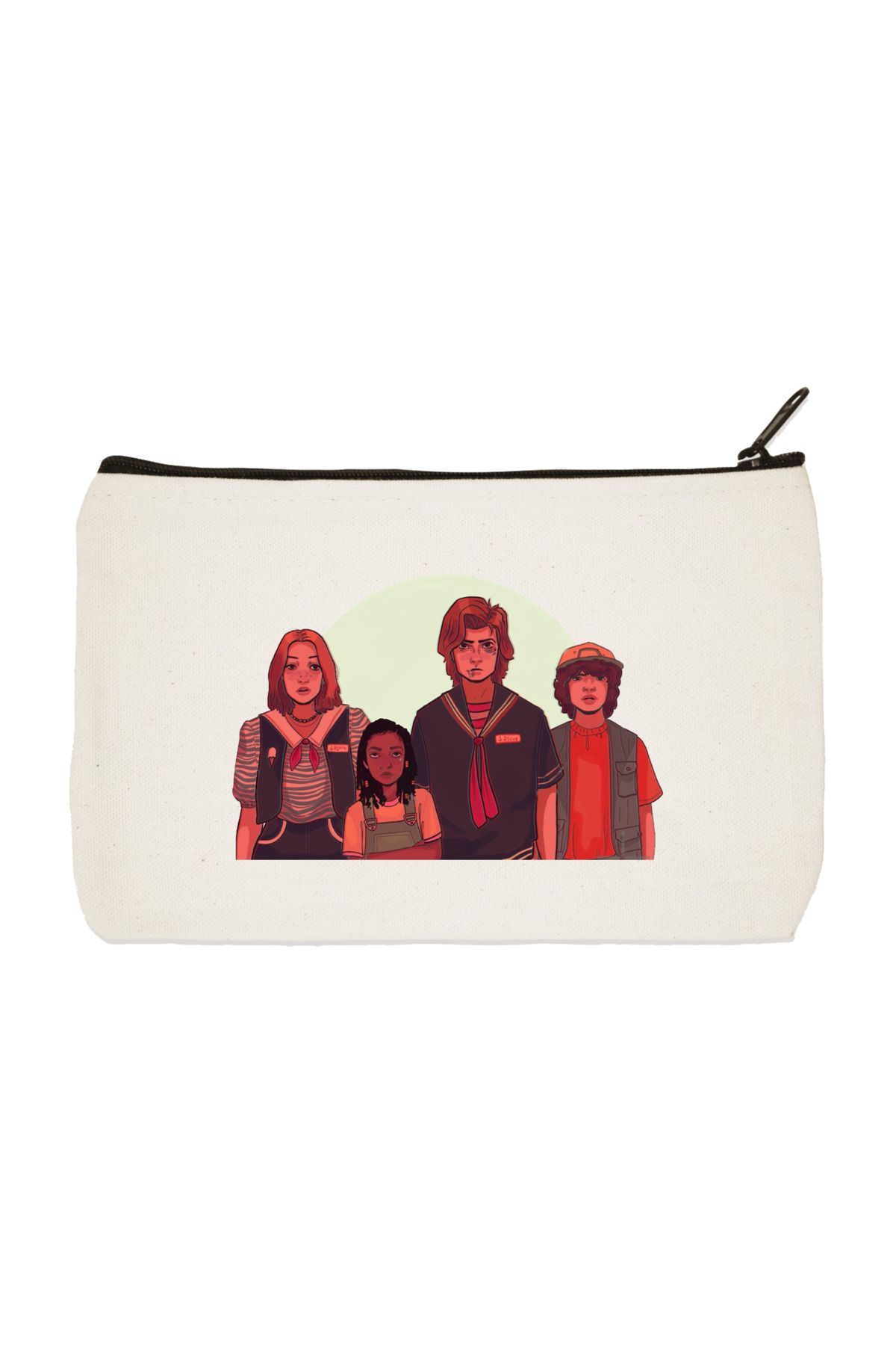 designedfy Geantă De Machiaj Din Pânză Imprimată Stranger Things 2, Suport Pentru Stilouri, Geantă De Mână - One Size