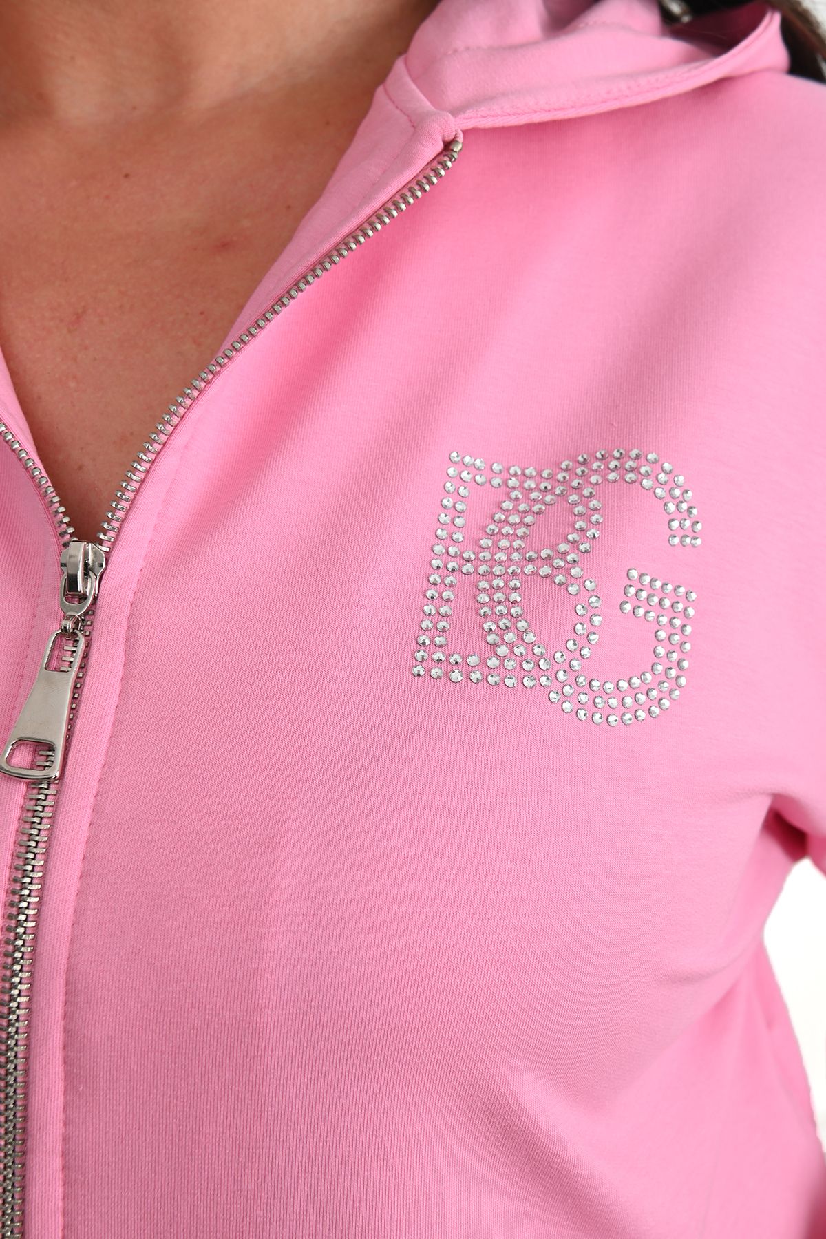 Hot pink top polo sweatsuit