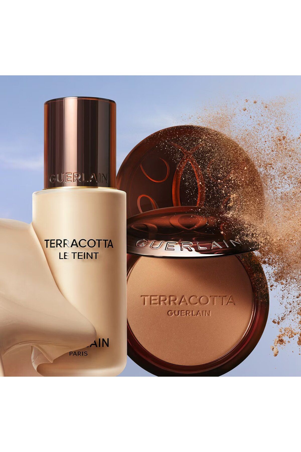 تراکوتا - 96٪ منبع طبیعی، حاوی روغن آرگان. پودر برنزینگ تابشی 10 گرم Guerlain