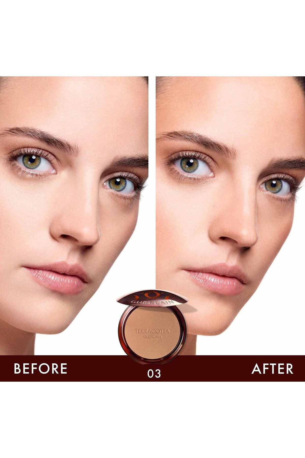 تراکوتا - منبع طبیعی، حاوی روغن آرگان است. پودر برنزینگ تابشی 10 گرم Guerlain