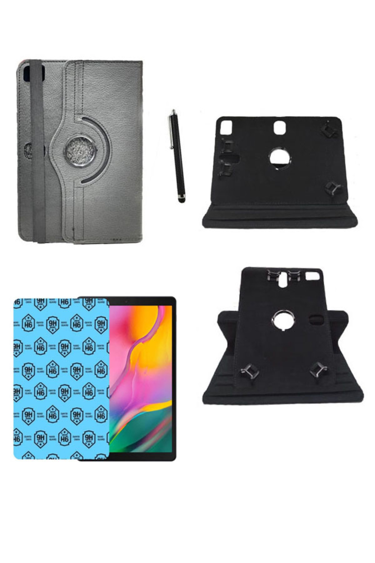 Casper Via S40 Compatible Universal Hook Tablet Case + Nano Screen Protector + Pen
