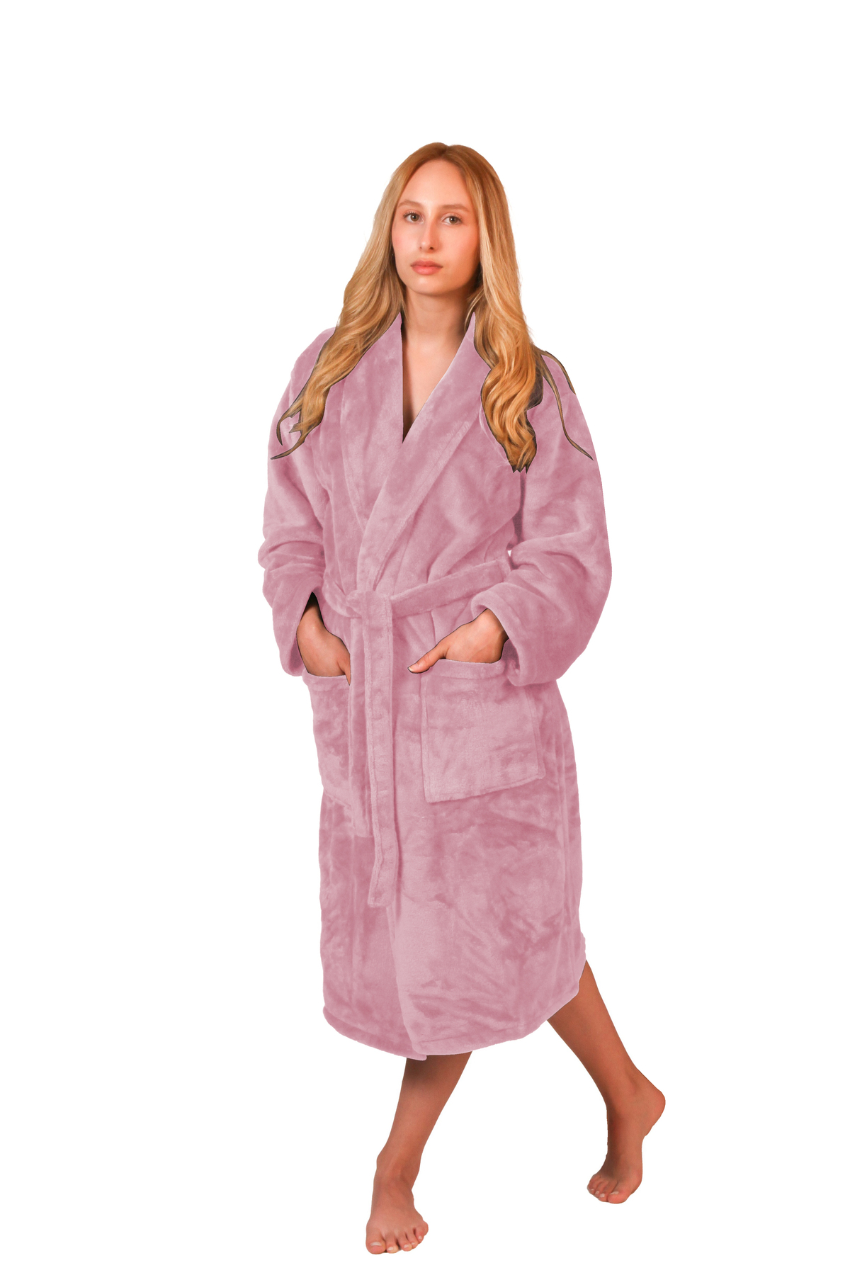 Soft Textured Fleece Robe