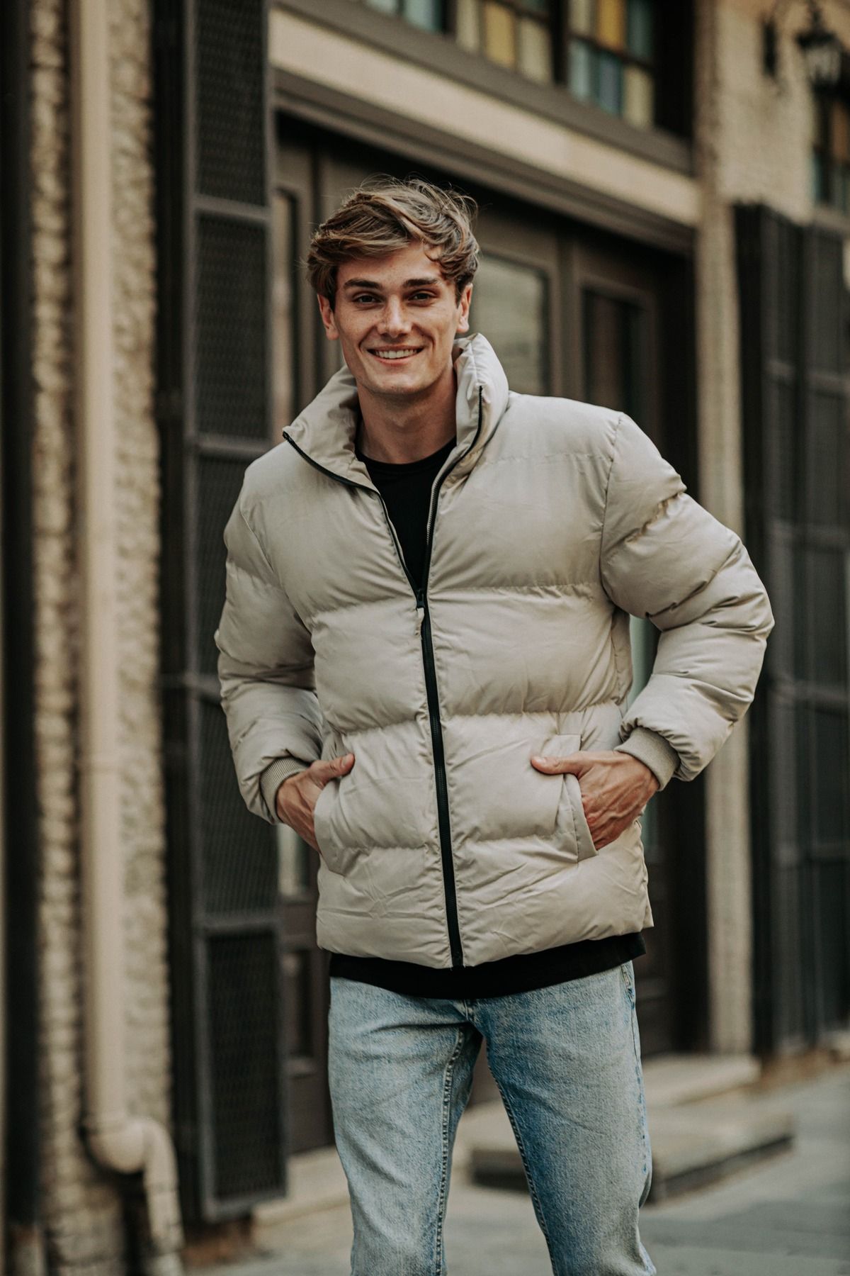 Beige winter jacket mens hotsell