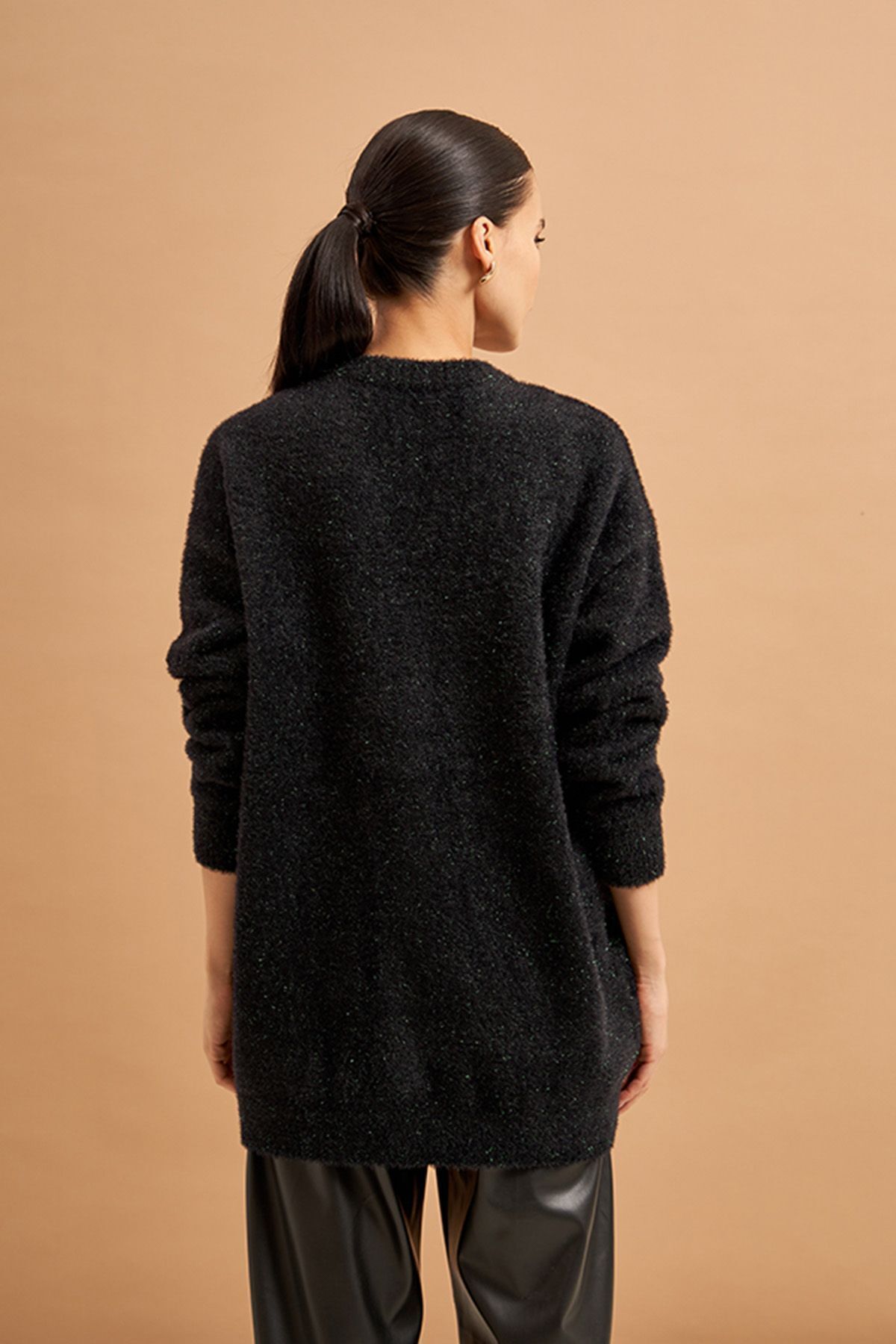 Black angora outlet cardigan