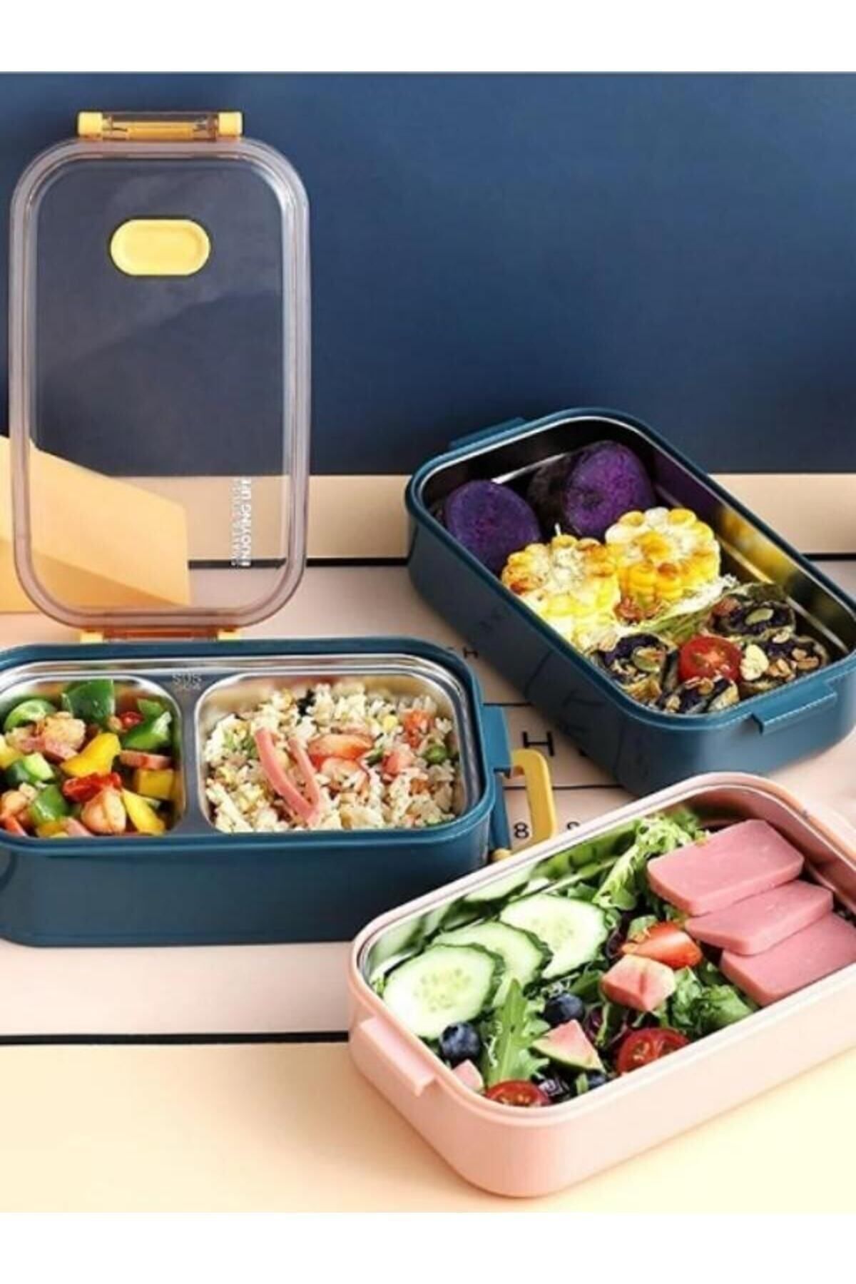 Vagonlife-Enjoy Eating Lunch Box Two Layers Stainless Steel Easy to Lock Lunch Box – 1400 ml 7