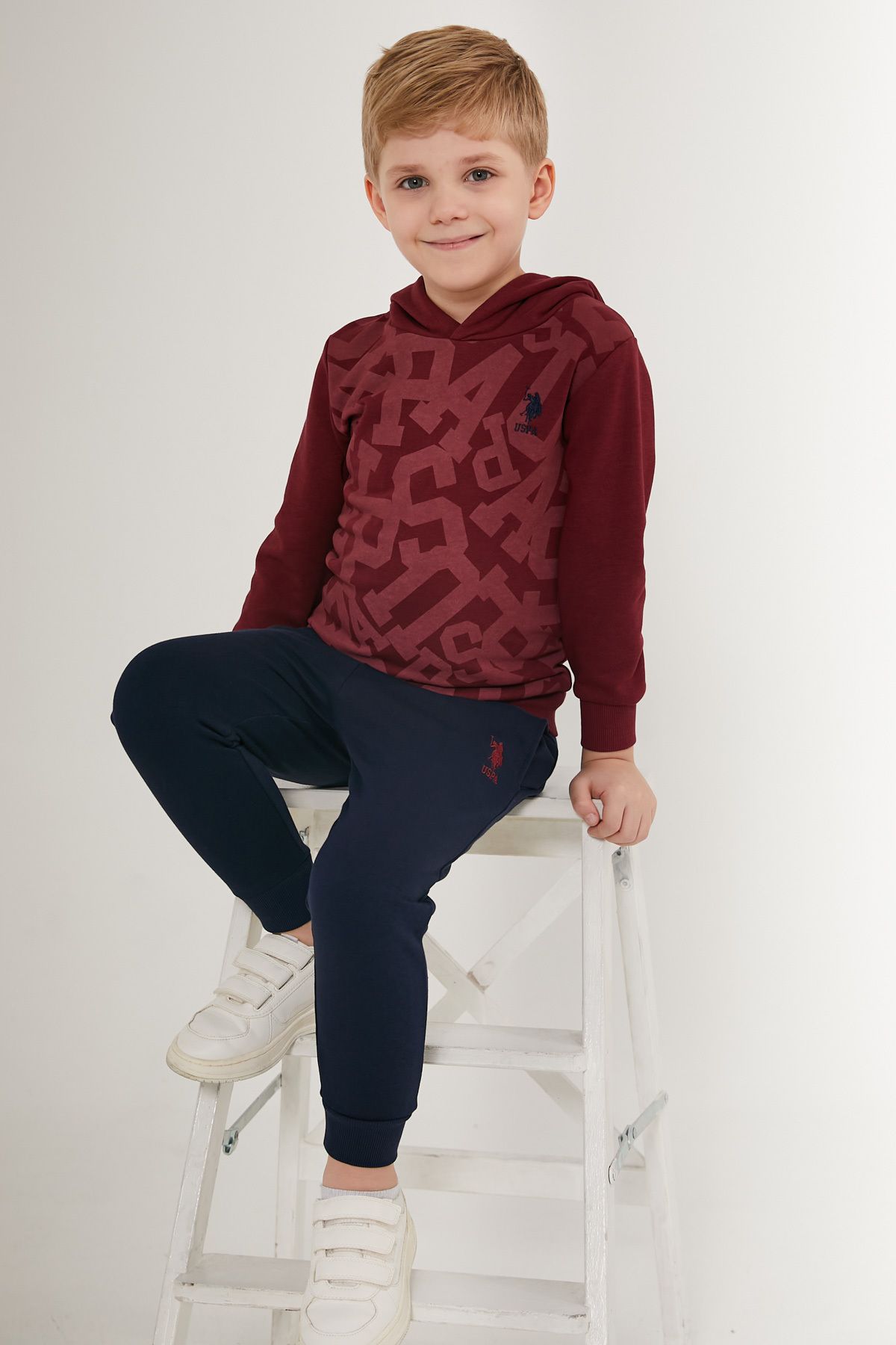 U.S. Polo Assn. Sports Sweatsuit Set Burgundy Regular fit