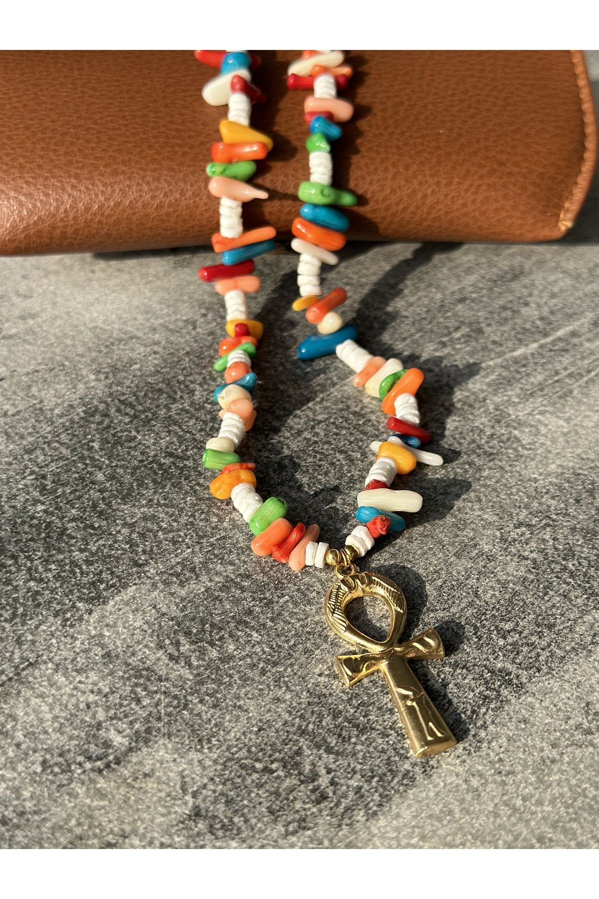 capo by ayta yama Coral Stone Chakra Necklace with Ancient