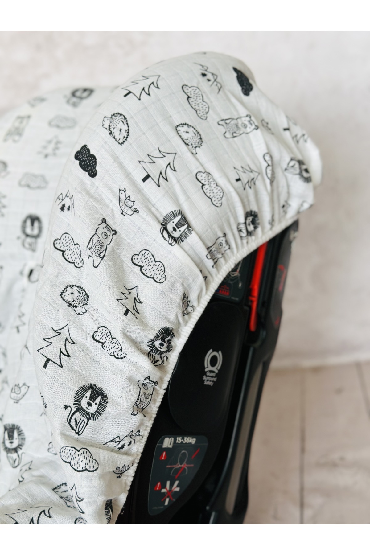 JUNİPERUS Bebek Müslin Oto Koltuk Puset Kılıfı Lastikli fotoğrafı 6 (önizleme)