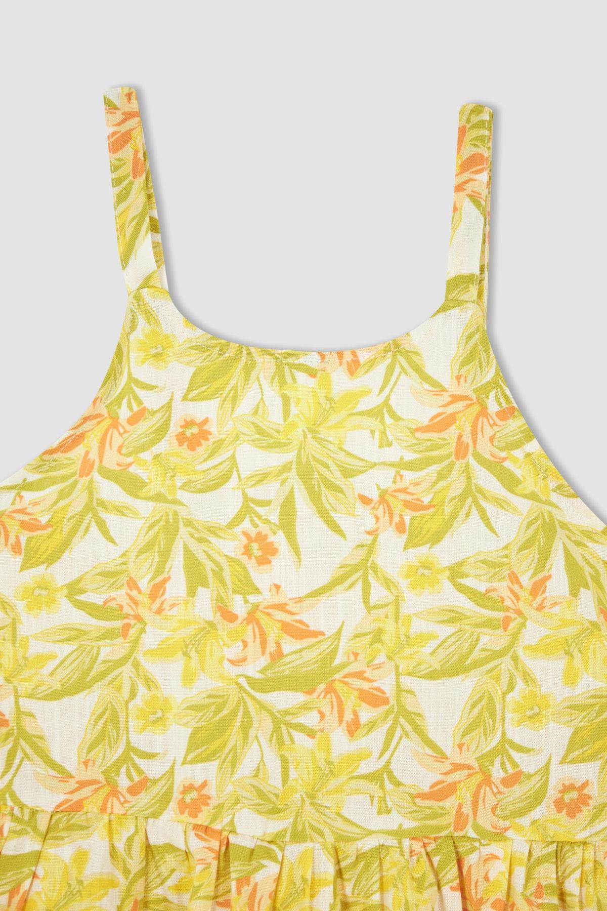 لباس مجلسی دخترانه زرد دفکتوDefacto | W8298A622SP اورجینال - تصویر 8