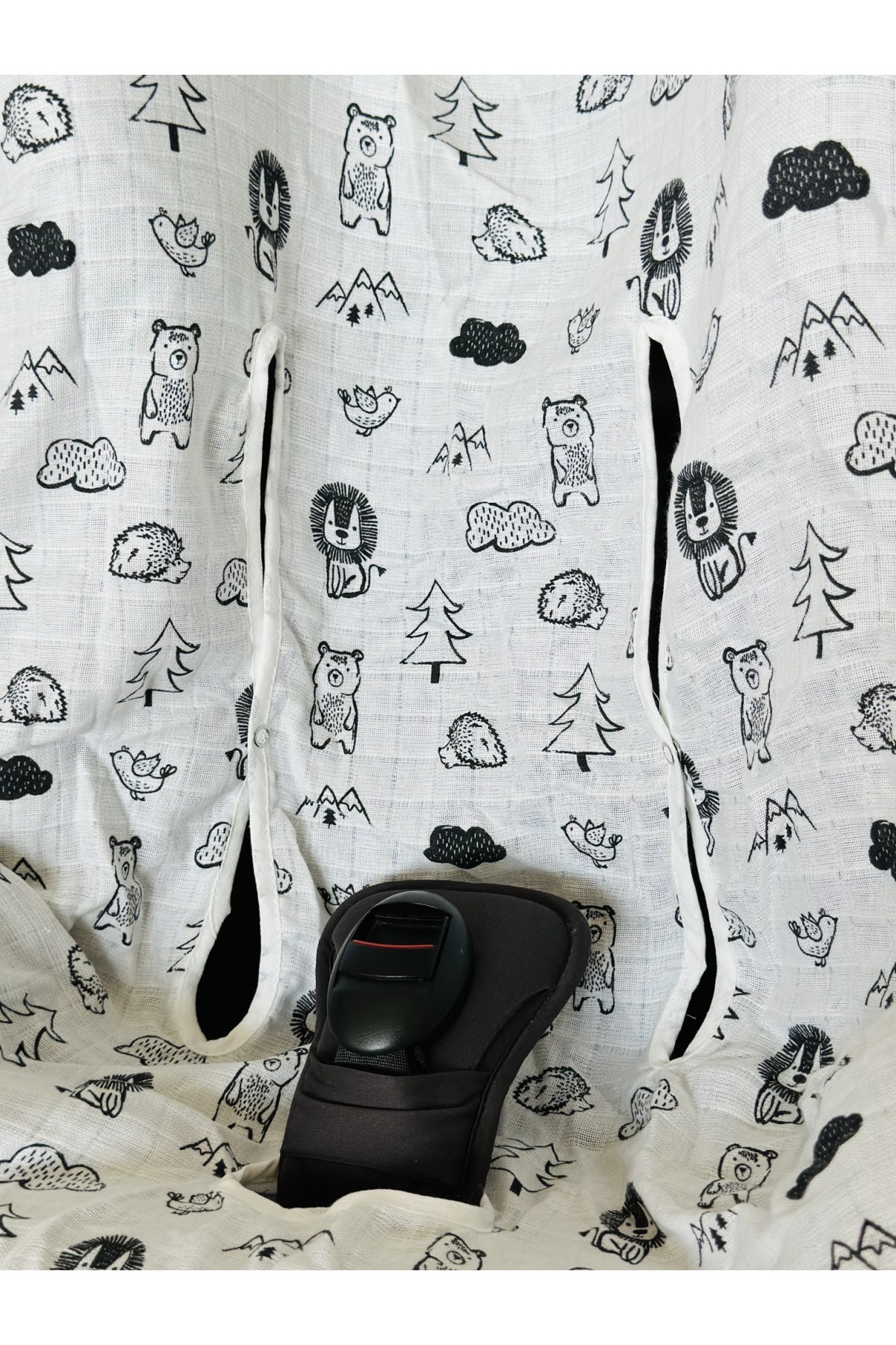 JUNİPERUS Bebek Müslin Oto Koltuk Puset Kılıfı Lastikli fotoğrafı 4 (önizleme)