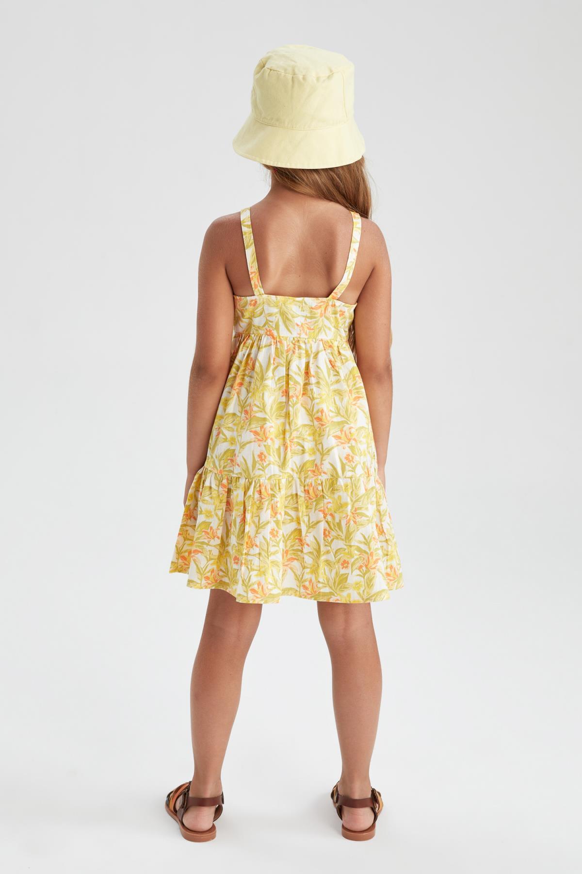 لباس مجلسی دخترانه زرد دفکتوDefacto | W8298A622SP اورجینال - تصویر 6