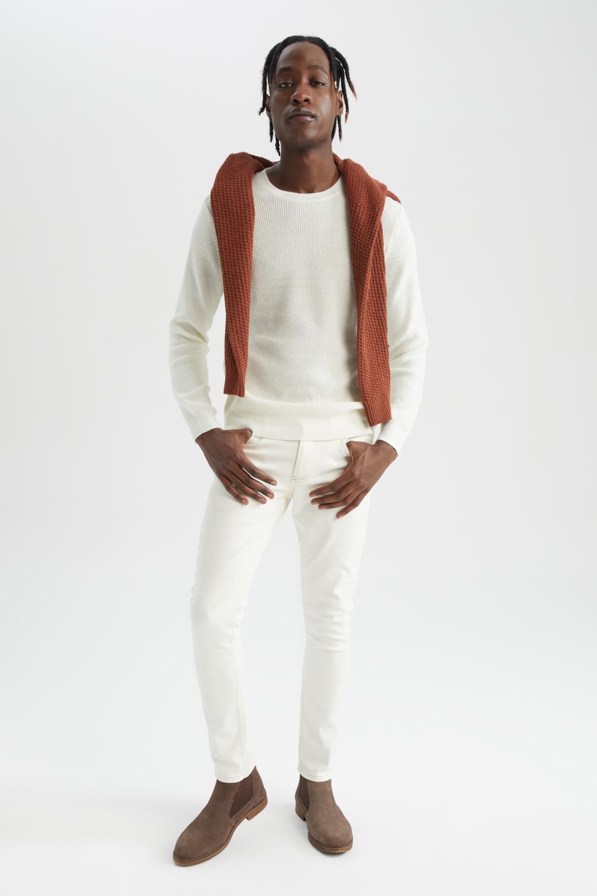 DeFacto-Regular Fit Crew Neck Knitwear Sweater 7