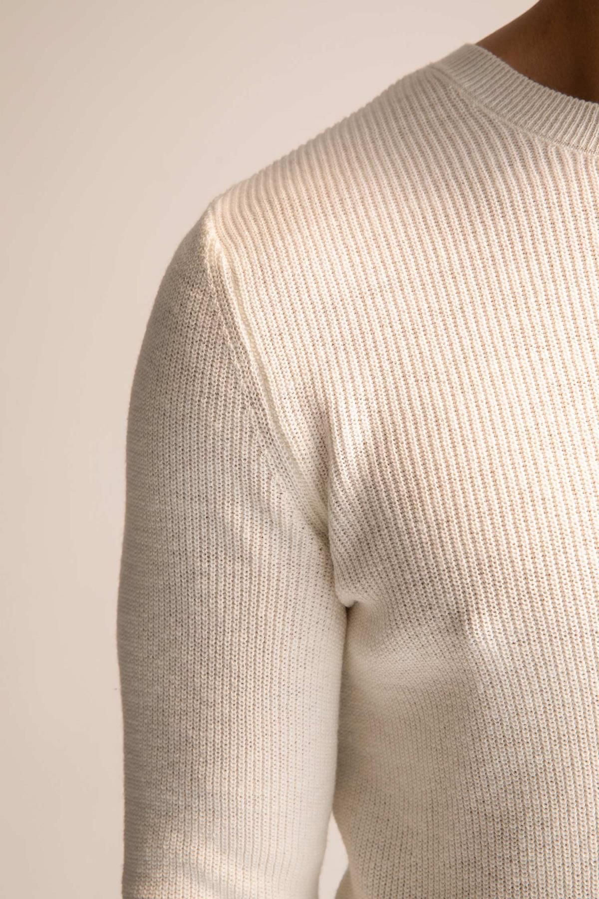 DeFacto-Regular Fit Crew Neck Knitwear Sweater 4