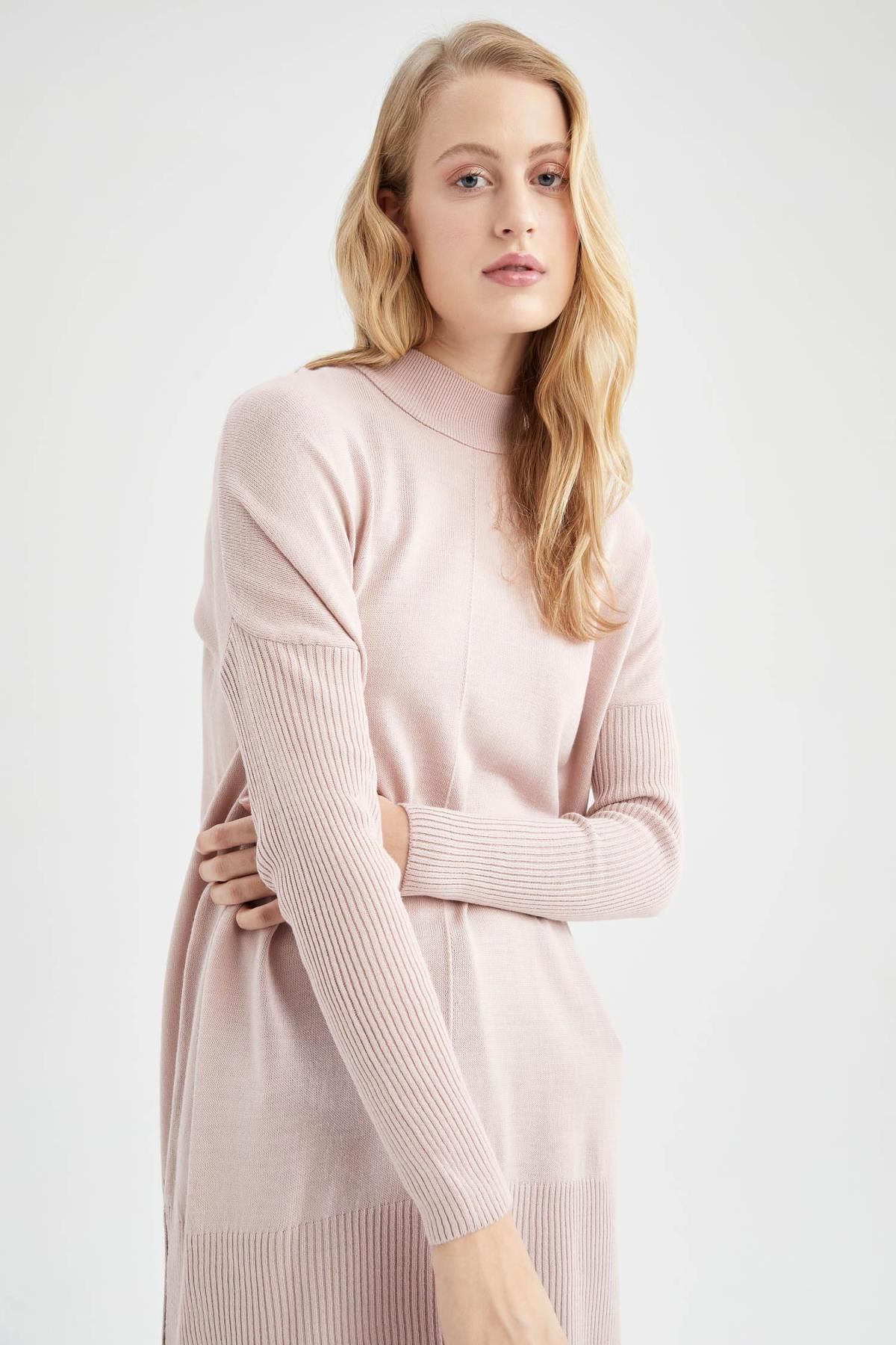 DeFacto-Regular Fit Half Turtleneck Tunic 3