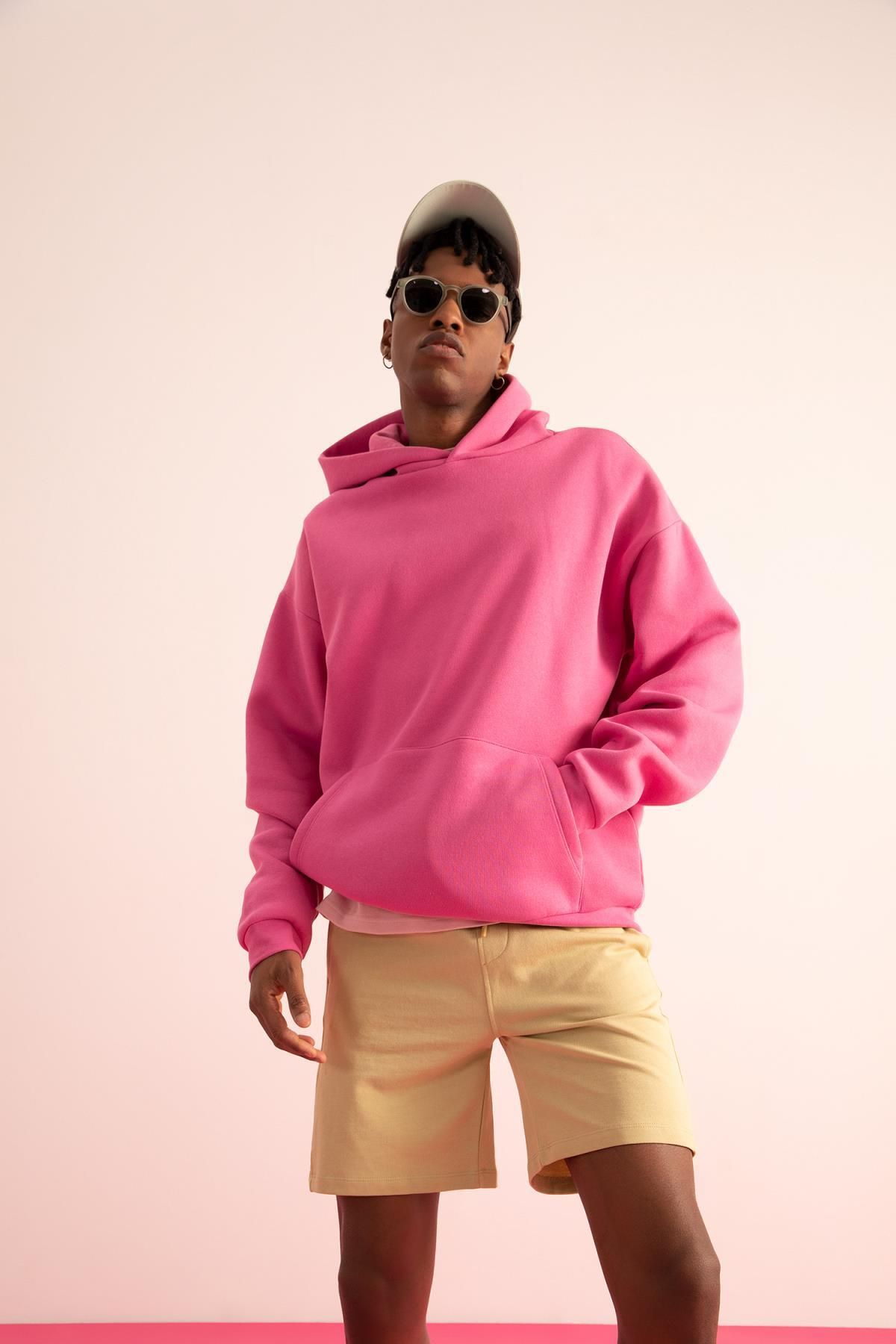 Pink oversized store hoodie mens