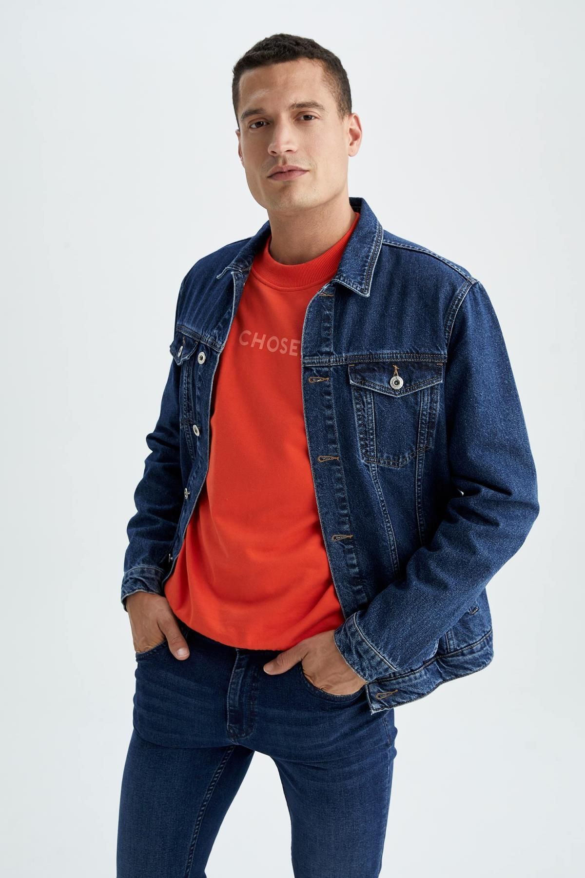 Denim jacket muscle sales fit