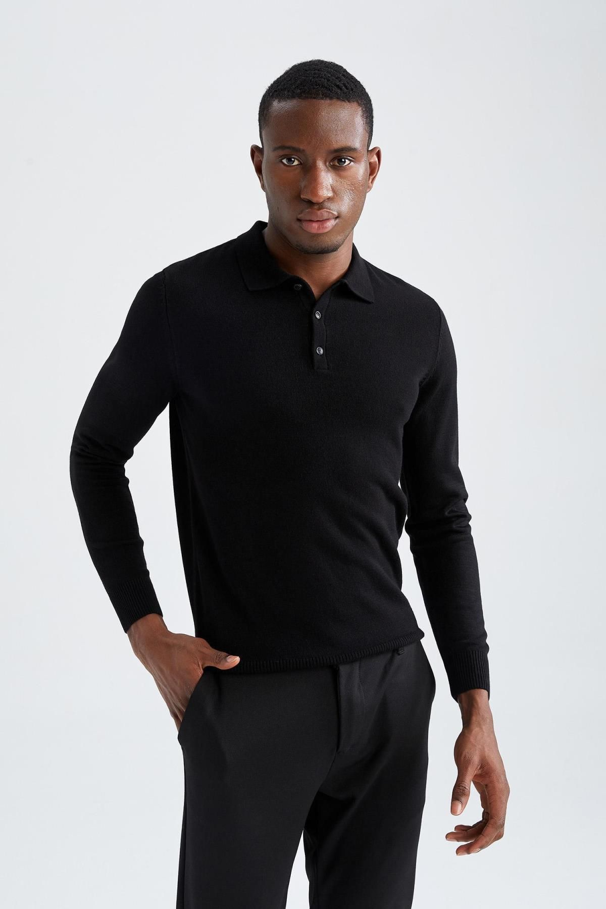 Slim Fit Polo Yaka Kazak