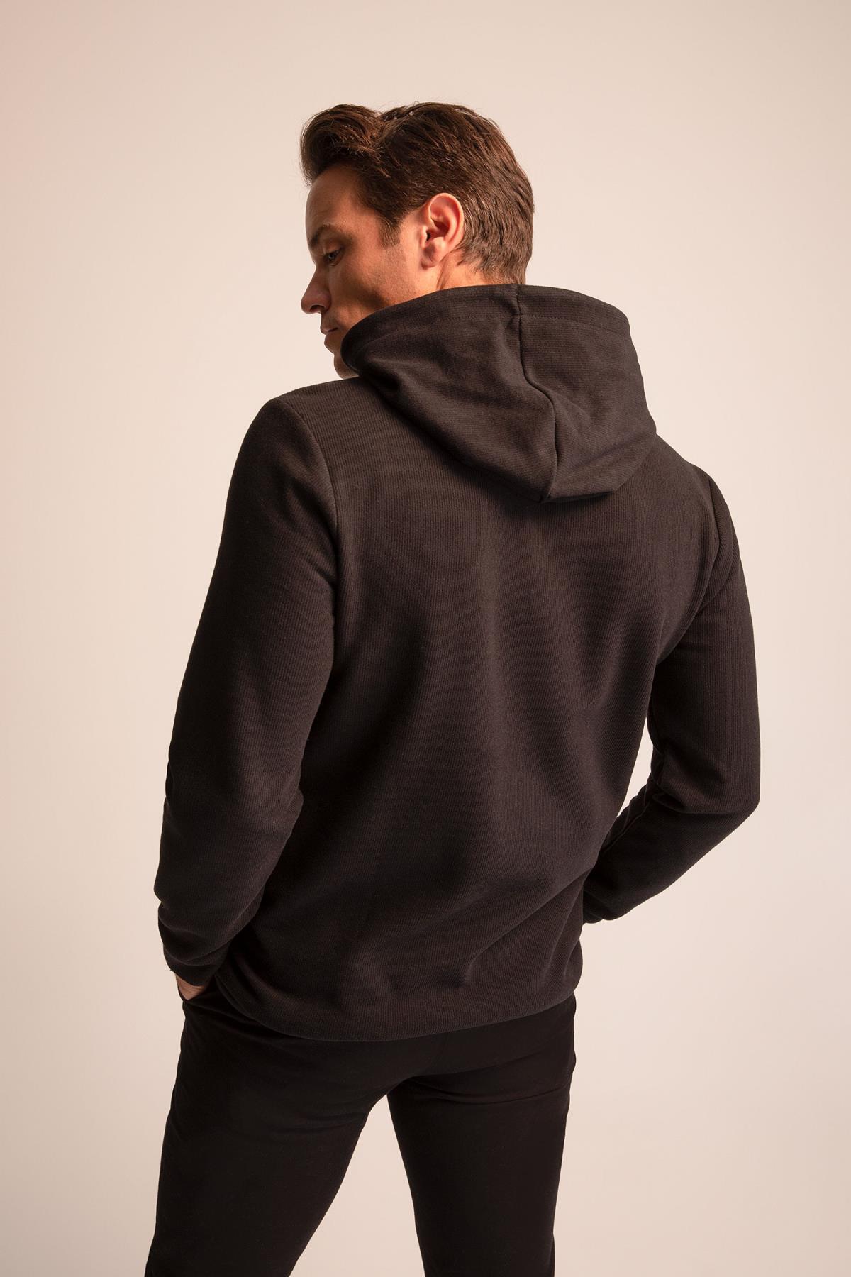 سویشرت مردانه مشکی دفاکتو | S9052AZ22WN اورجینال - تصویر 6