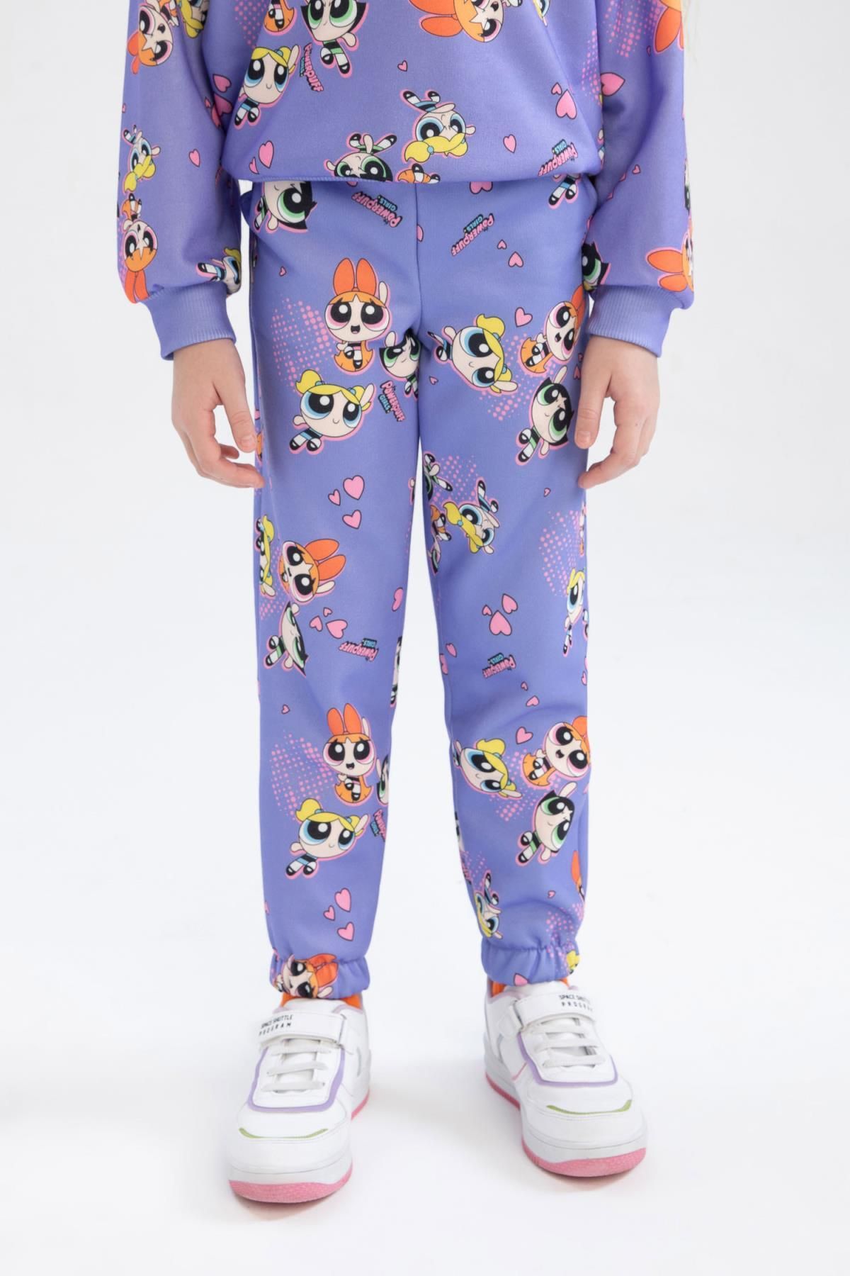 DeFacto-Powerpuff Girls gemusterte Jogginghose für Mädchen – Y9000a622wn 5