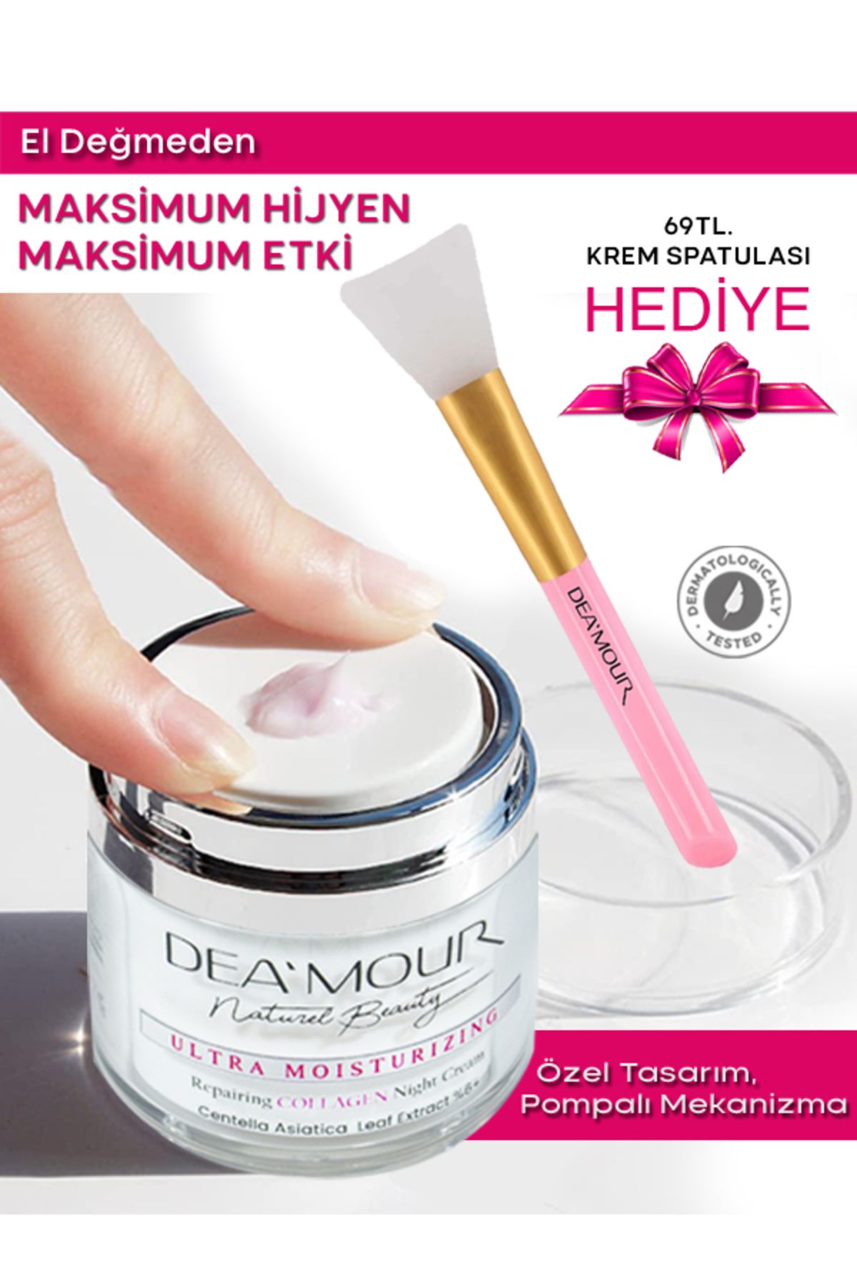 DEAMOUR-Ultra Moisturizing Collagen Night Cream - Repairing Skin Treatment 2