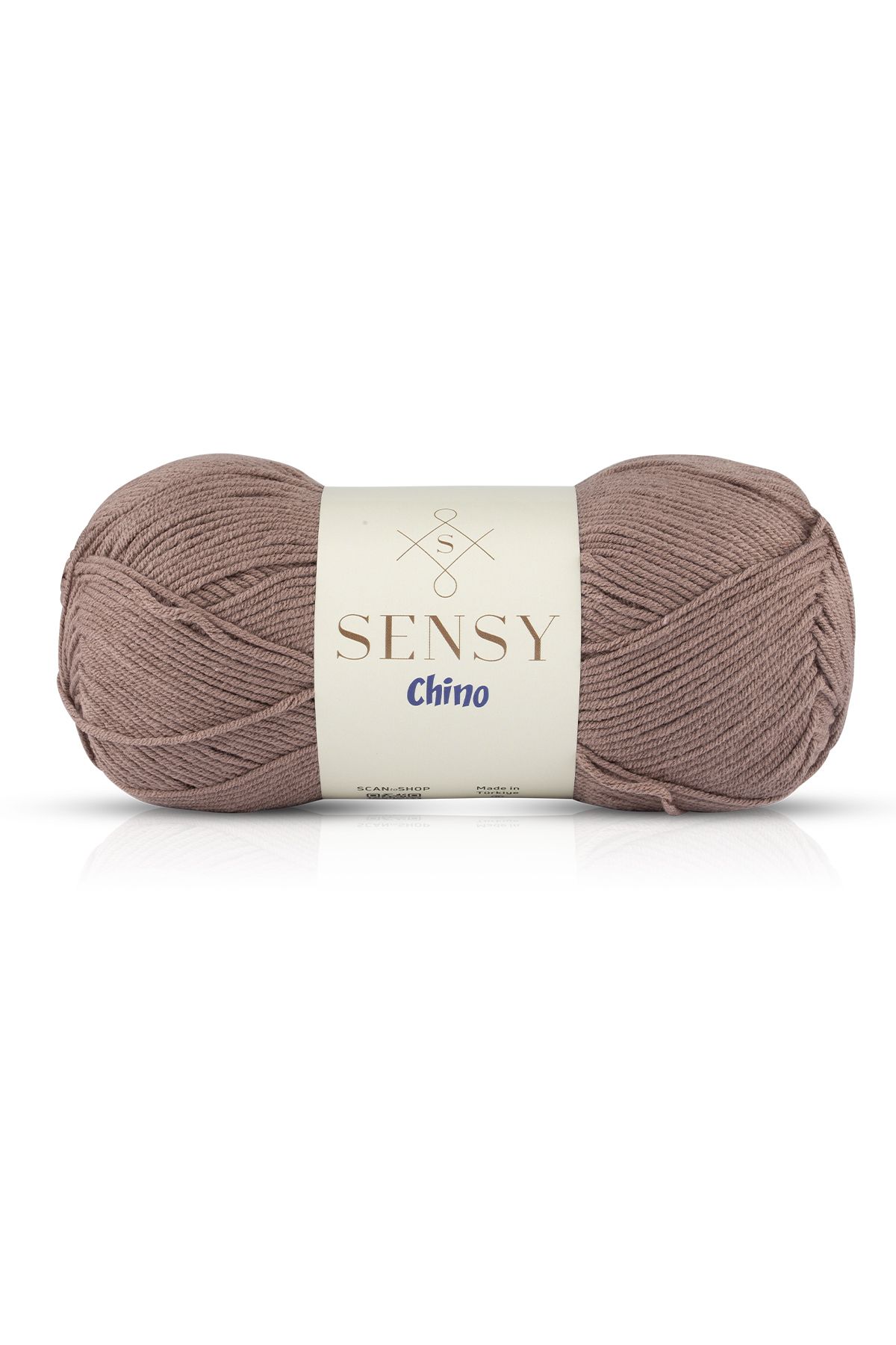Chino El Örgü İpi Kazak Bluz Yelek Hırka İpi Tunik Amigurumi İp Koyu Vizon 100 gr - 330 M