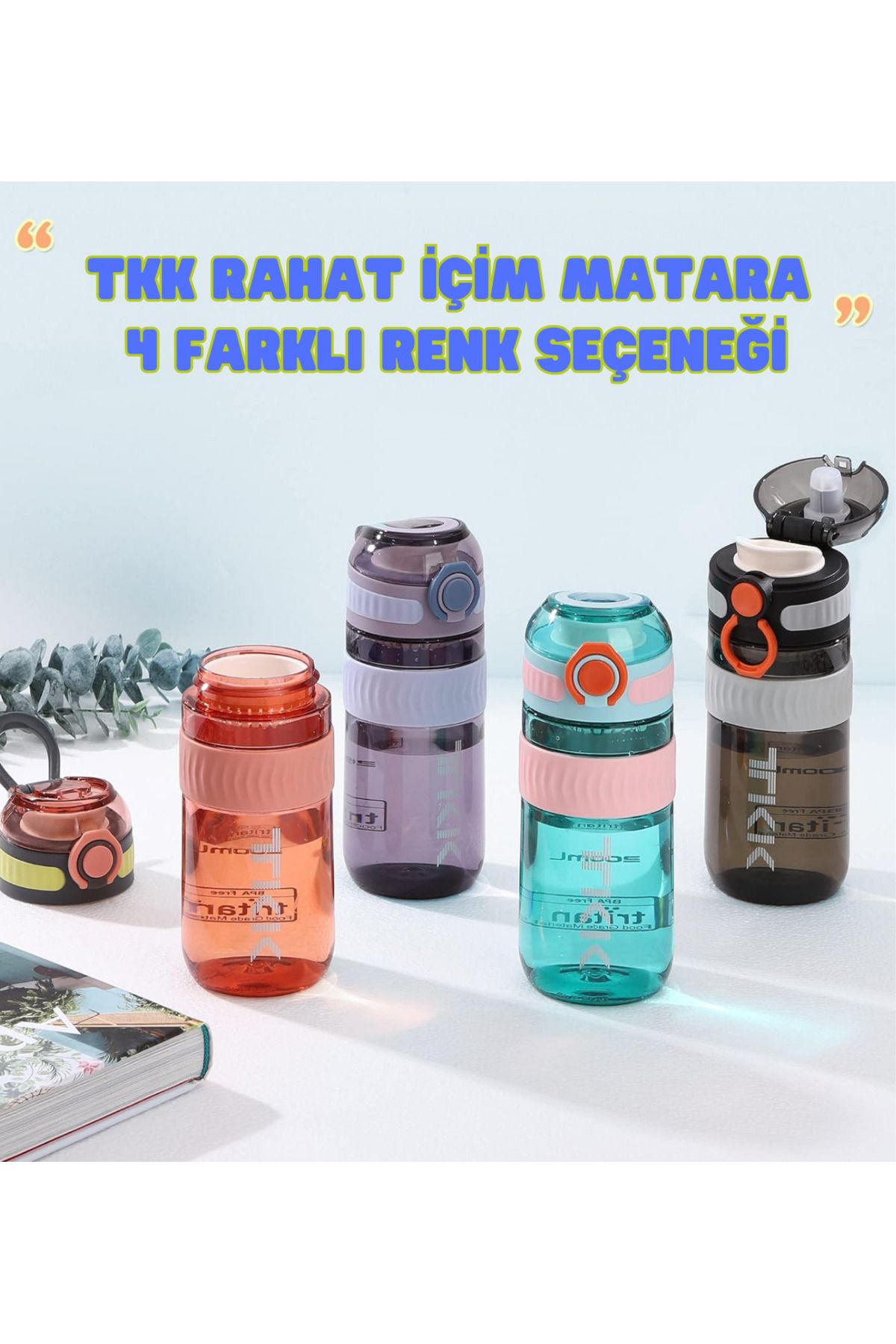 قمقمه ورزشی پوشش قفل 550ML TKK راحت Vagonlife