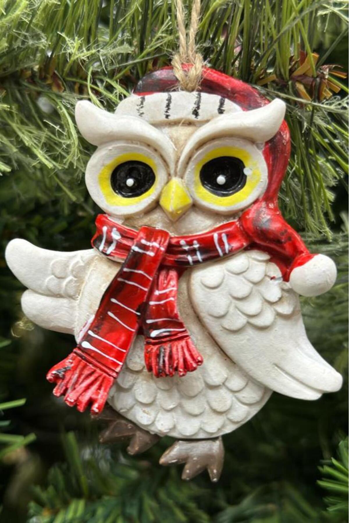 BeySüS Yılbaşı Çam Ağacı Süsü Baykuş 2 Li 8 cm